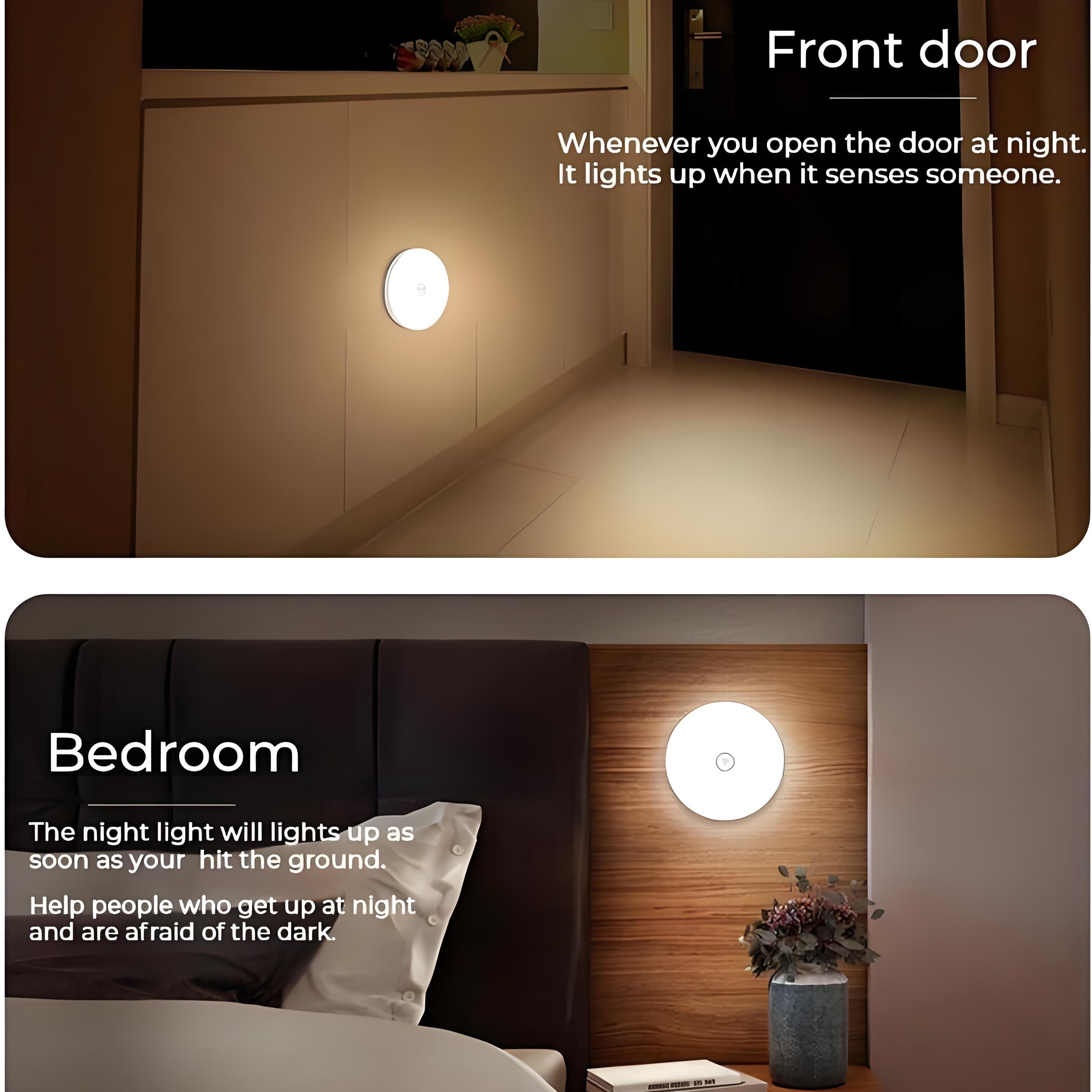 Motion Sensor Night Lights Wireless LED USB Rechargeable Under Cabinet  Closet Lights 1