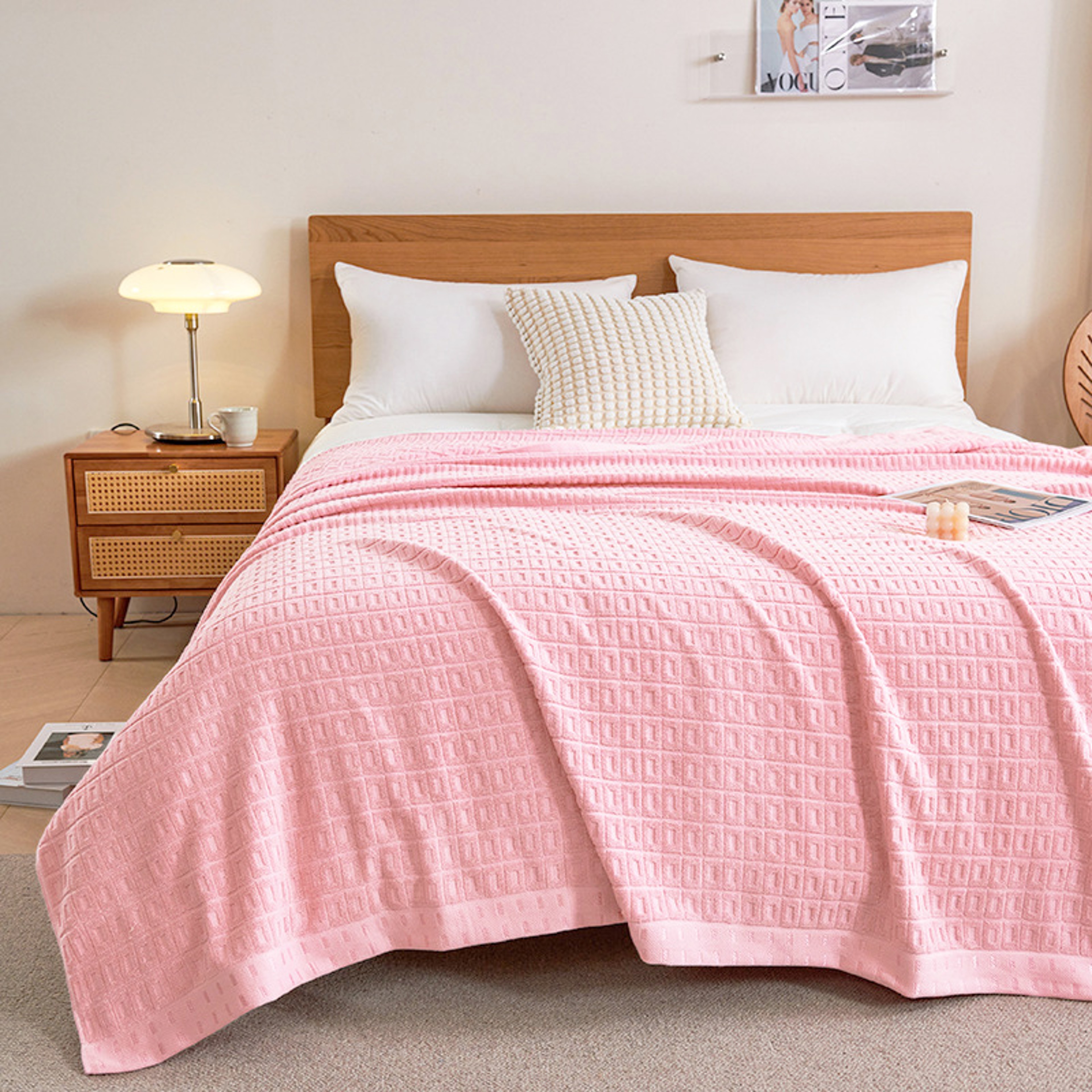 Retro Cotton Towel Blanket Breathable Summer Blanket  Terry Bedspread For Beds And Sofas 0