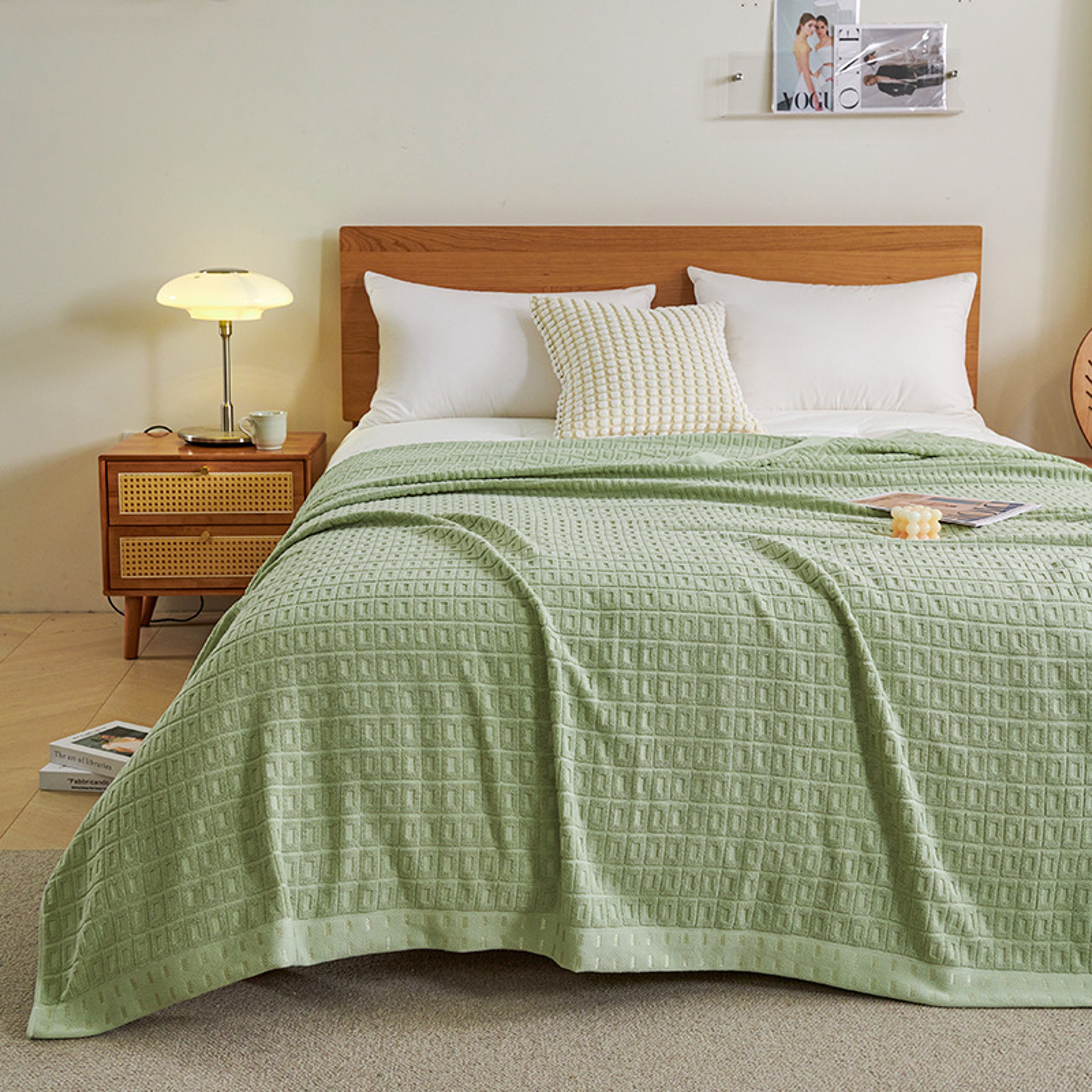 Retro Cotton Towel Blanket Breathable Summer Blanket  Terry Bedspread For Beds And Sofas 4
