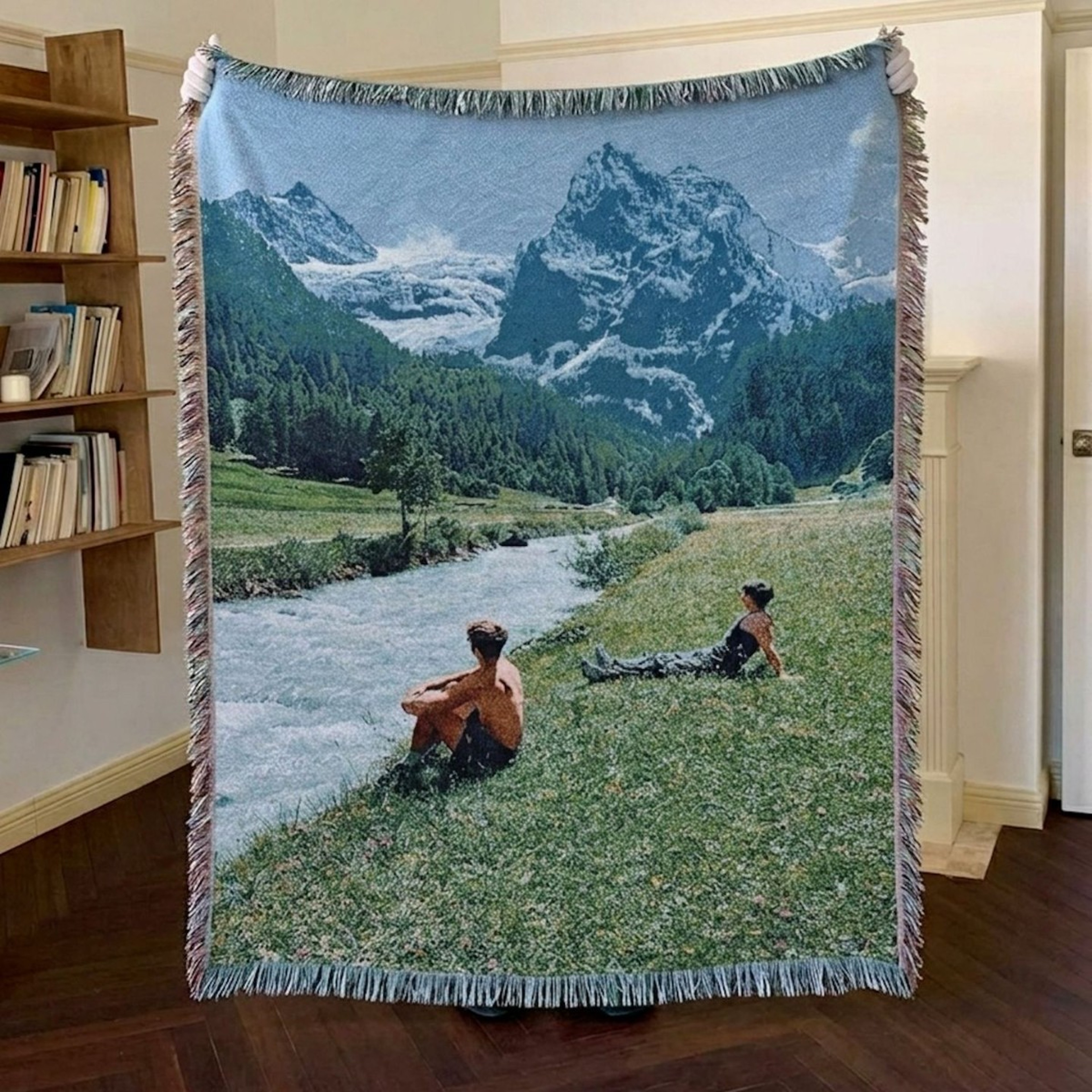 Nordic Scenic Throw Blanket Woven Tapestry Sofa Cover  Decorative Bedspread 5
