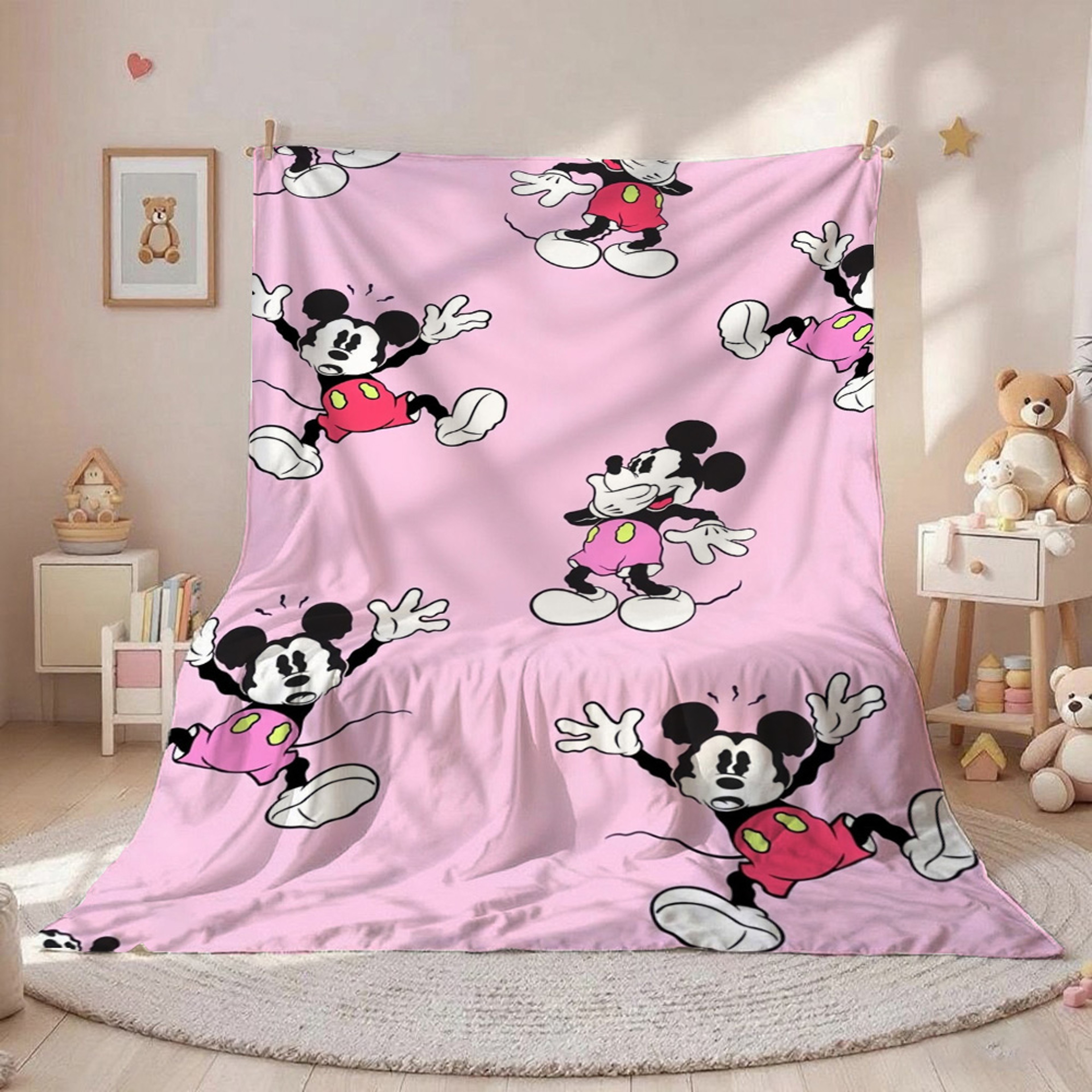 Minnie Mouse Blanket Soft Fleece Cartoon Throw Blanket for Bed, Sofa, Travel & Camping – view 5