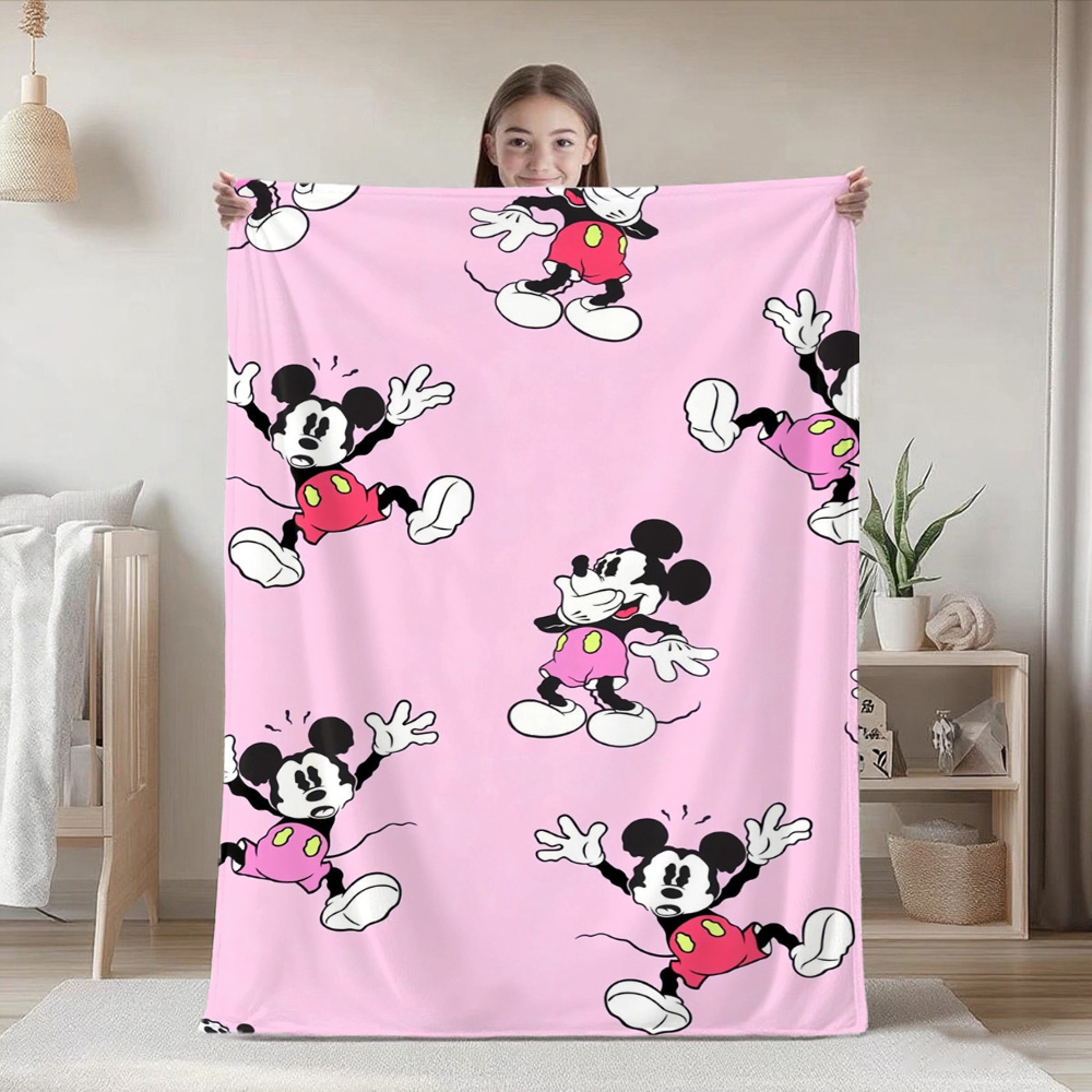 Minnie Mouse Blanket Soft Fleece Cartoon Throw Blanket for Bed, Sofa, Travel & Camping – view 8