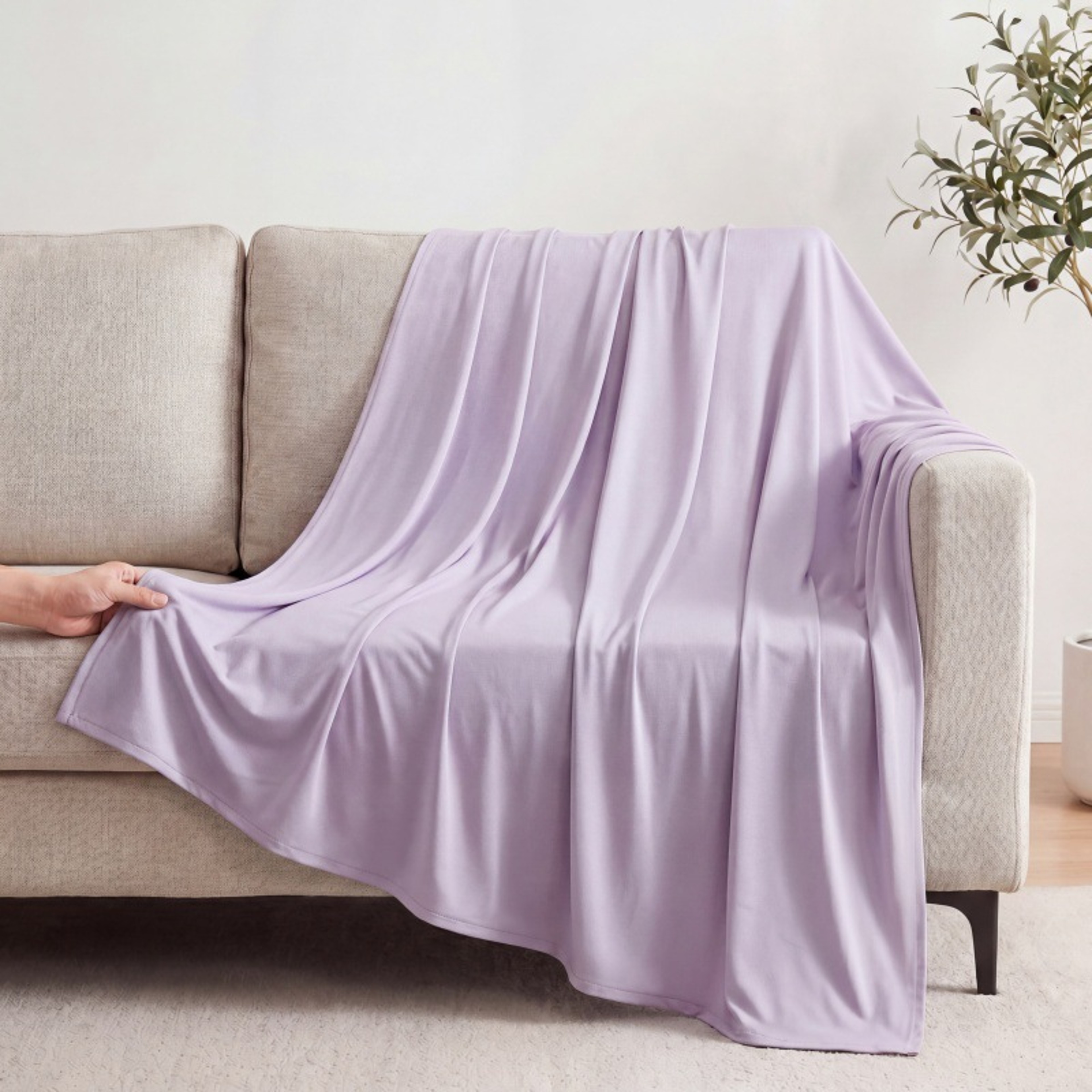 Ice Silk Cooling Blanket Lightweight Breathable Summer Blanket For Bed Sofa  Travel 4