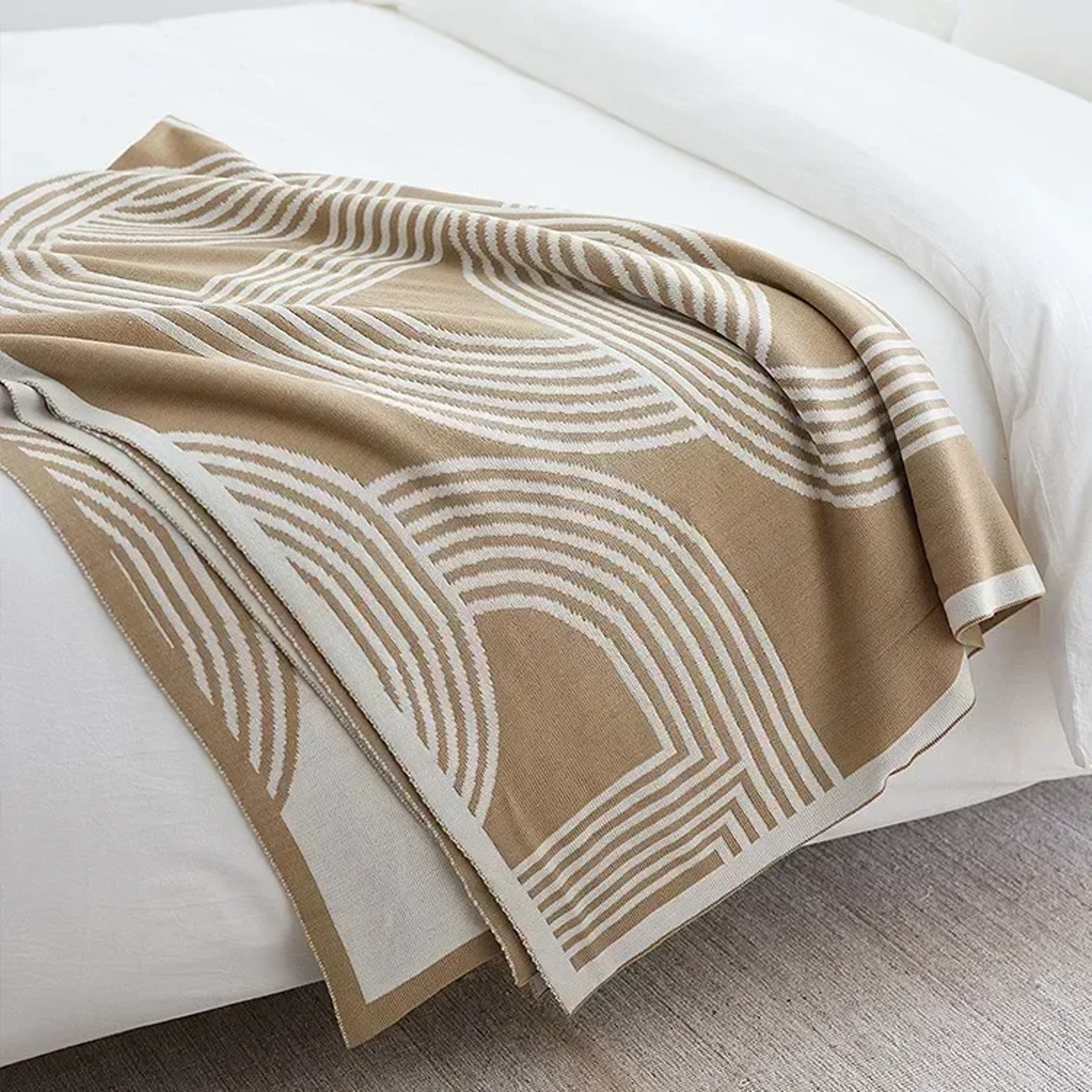 Nordic Geometric Knitted Throw Blanket for Sofa, Bed & Home Decor – view 7