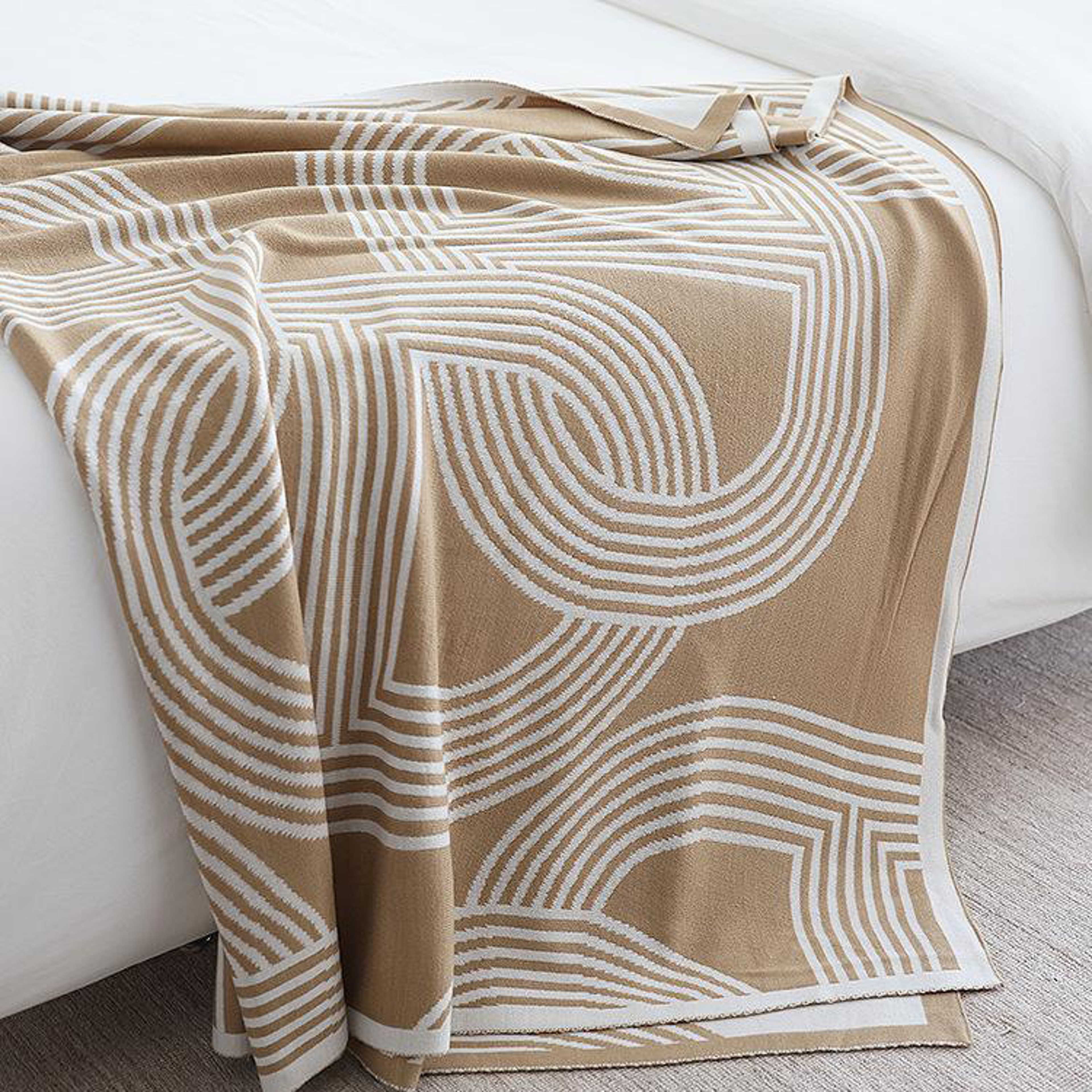 Nordic Geometric Knitted Throw Blanket for Sofa, Bed & Home Decor – view 6