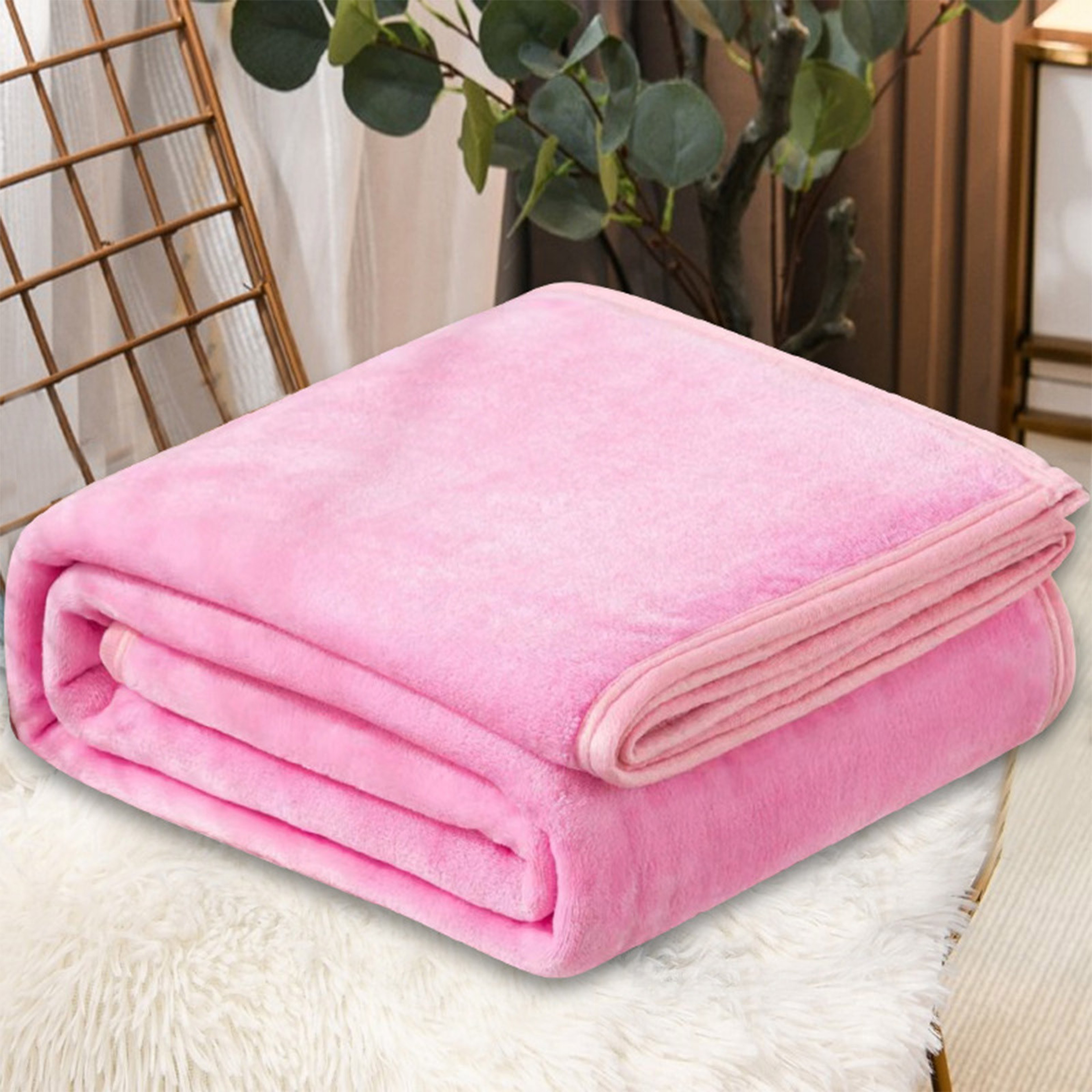 Luxury Fleece Throw Blanket Soft Plush Microfiber Cozy Blanket For Bed Sofa  Travel 1
