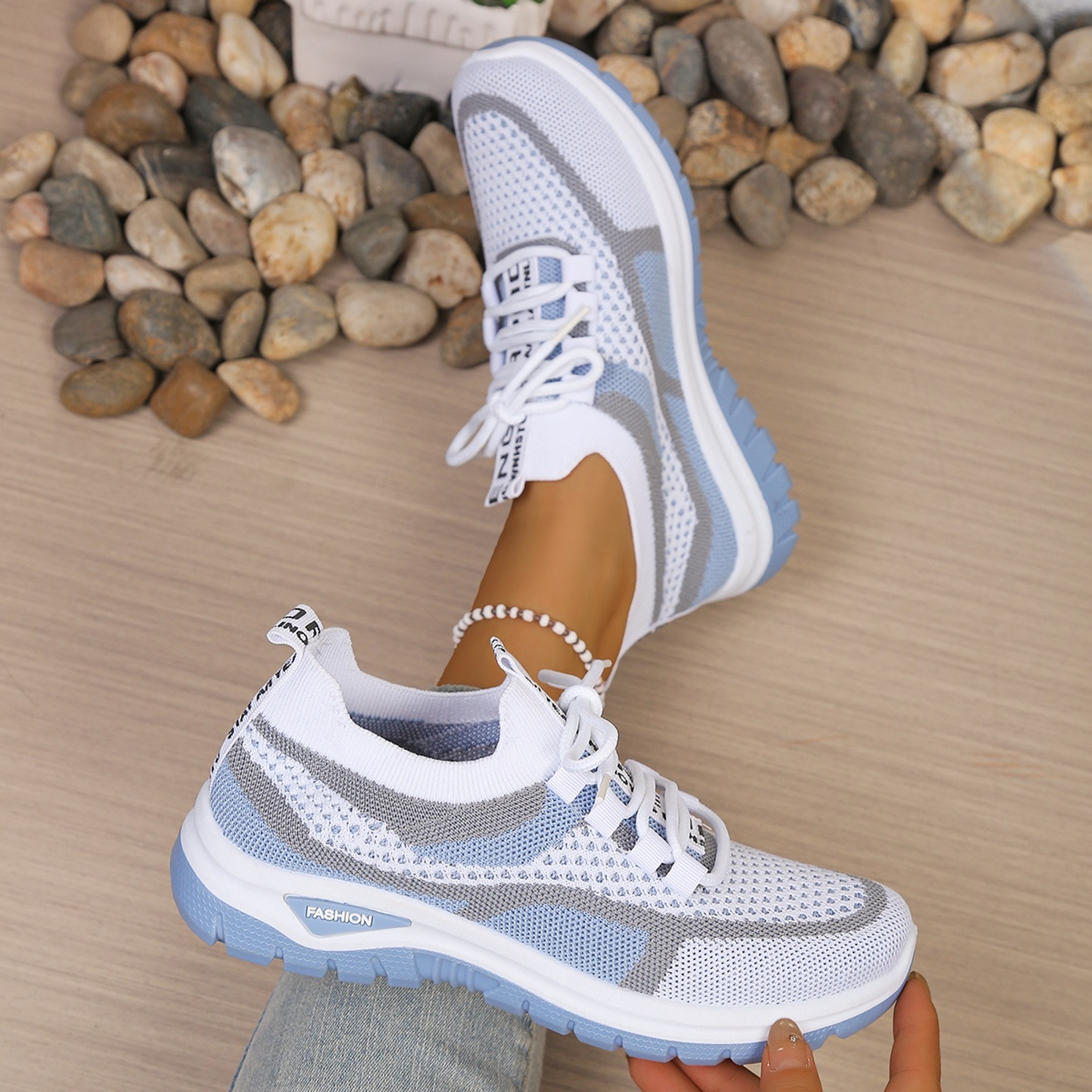 Two Tone Womens Casual Work Shoes Stylish Everyday Sneakers – view 4