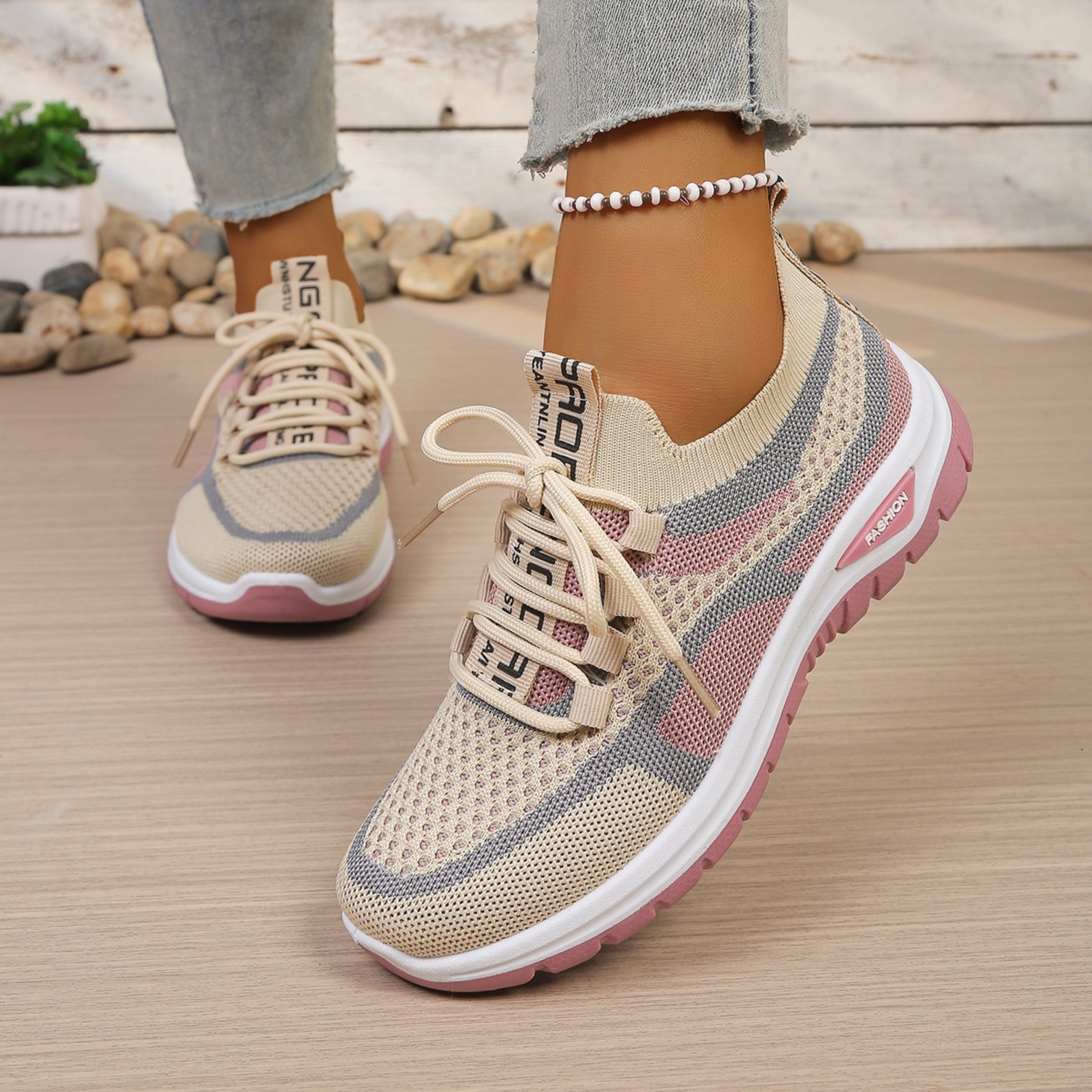 Two Tone Womens Casual Work Shoes Stylish Everyday Sneakers – view 10