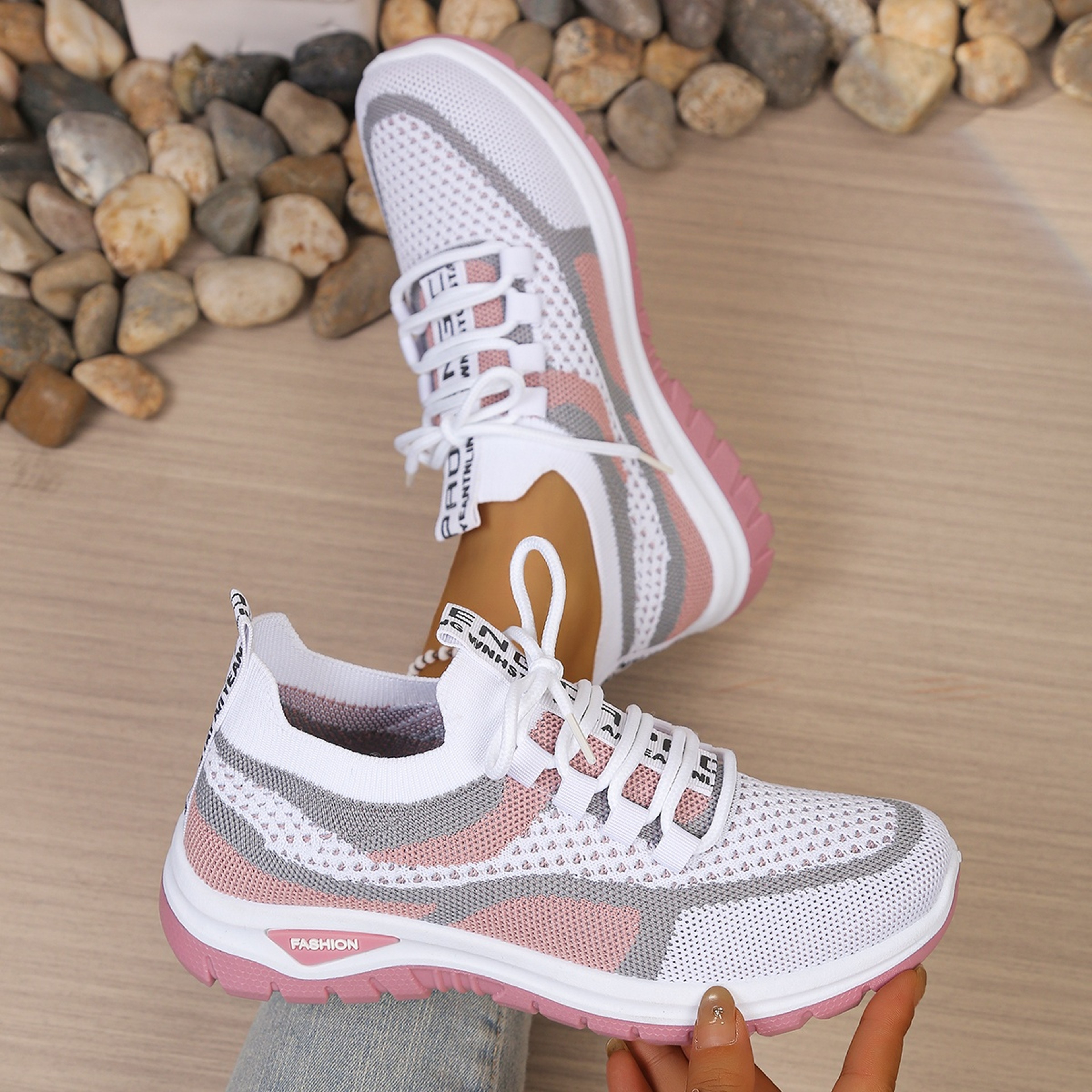 Two Tone Womens Casual Work Shoes Stylish Everyday Sneakers – view 11
