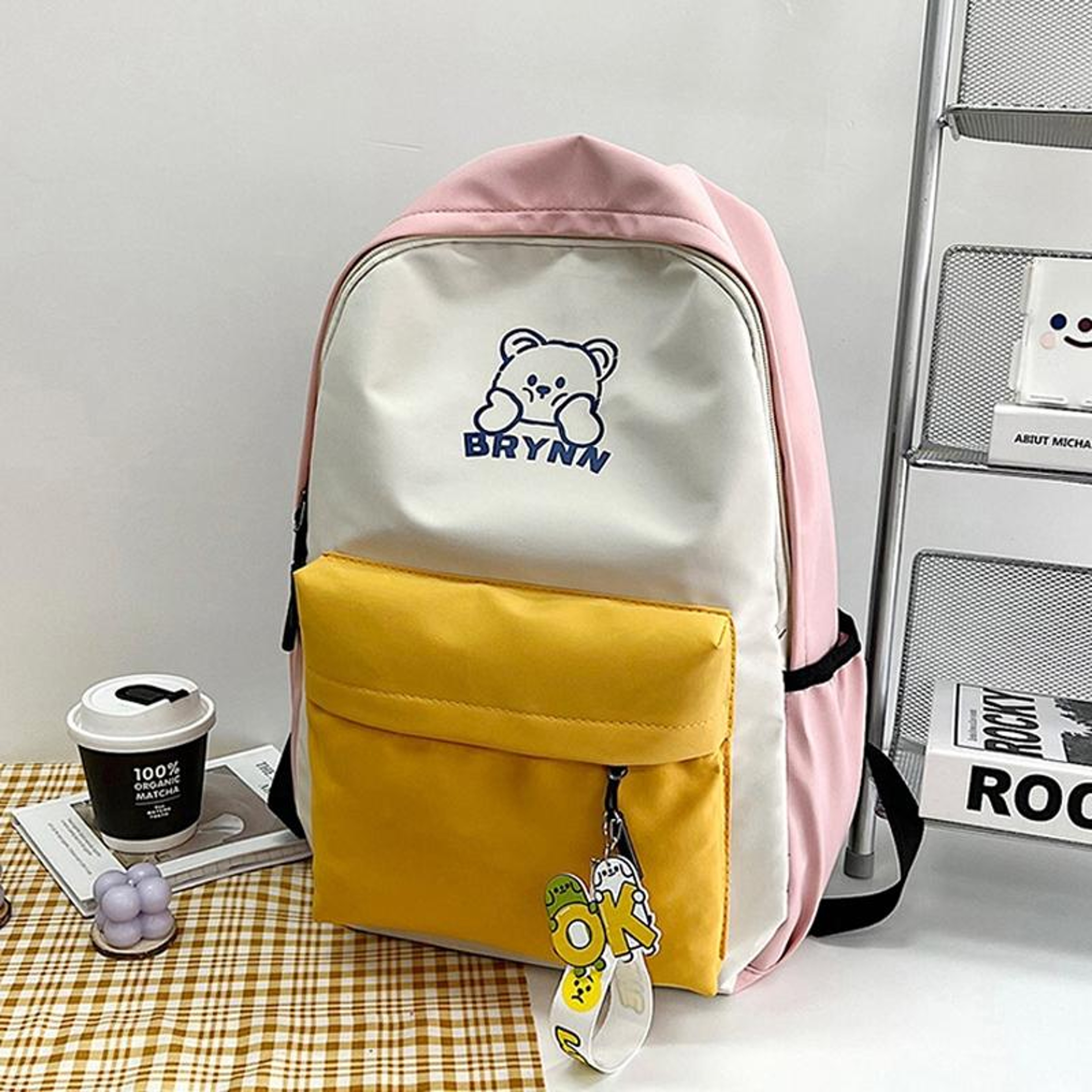 Girls School Backpack For Students Lightweight Large Capacity Pink 0