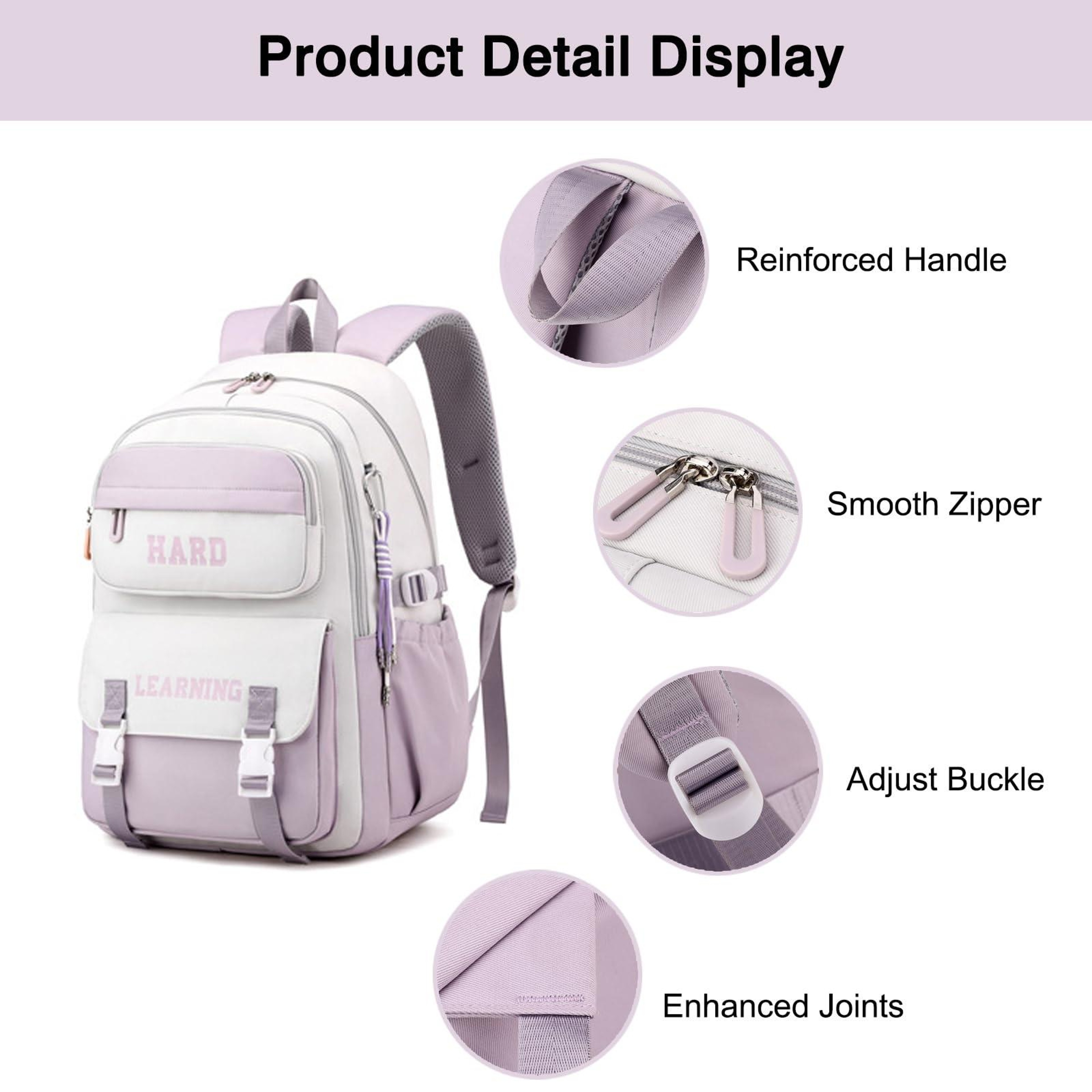 Laptop Backpack with Water Repellent Fabric and Multiple Pockets – view 5