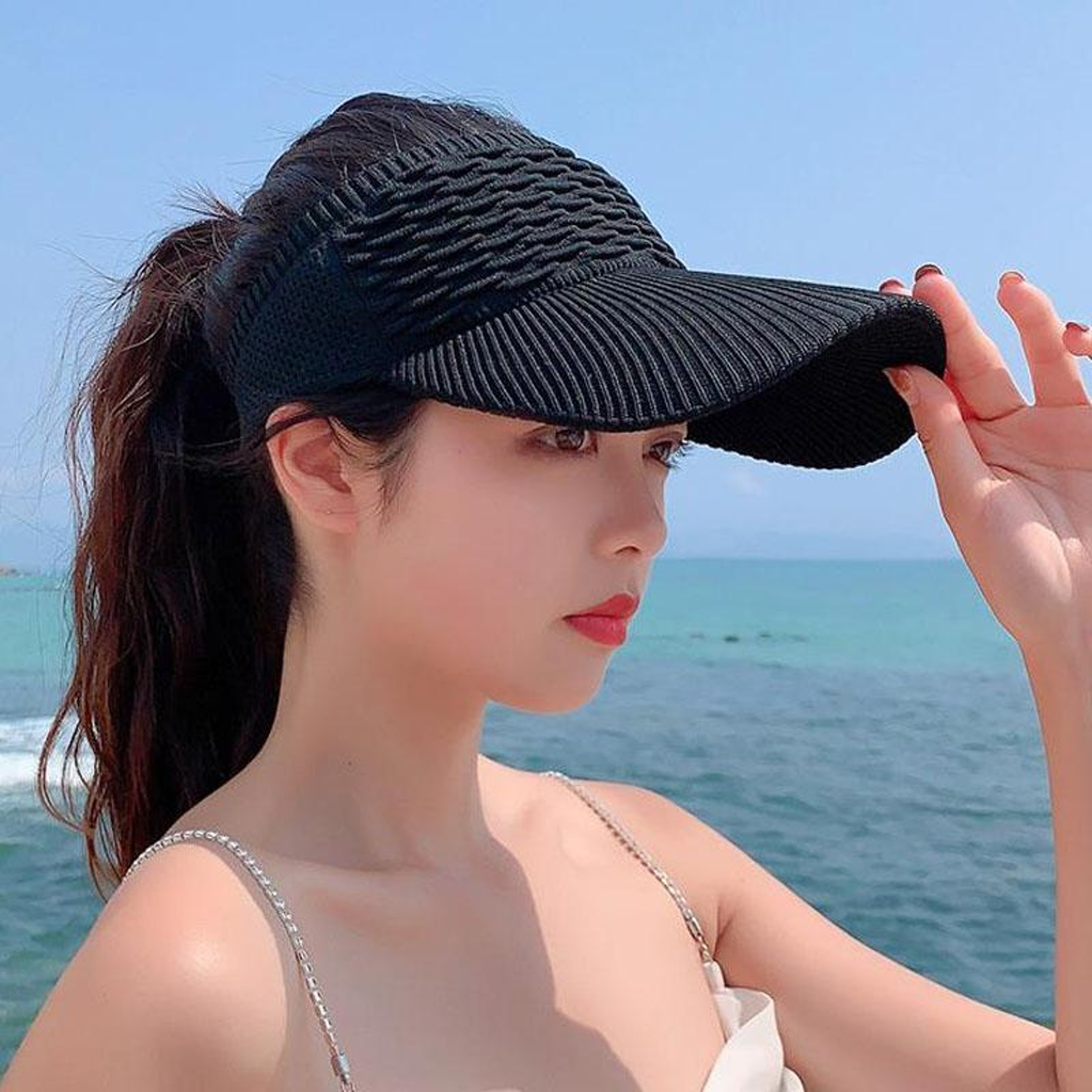 Womens Outdoor Baseball Cap with Sun Shielding Brim and Lightweight Polyester – view 56