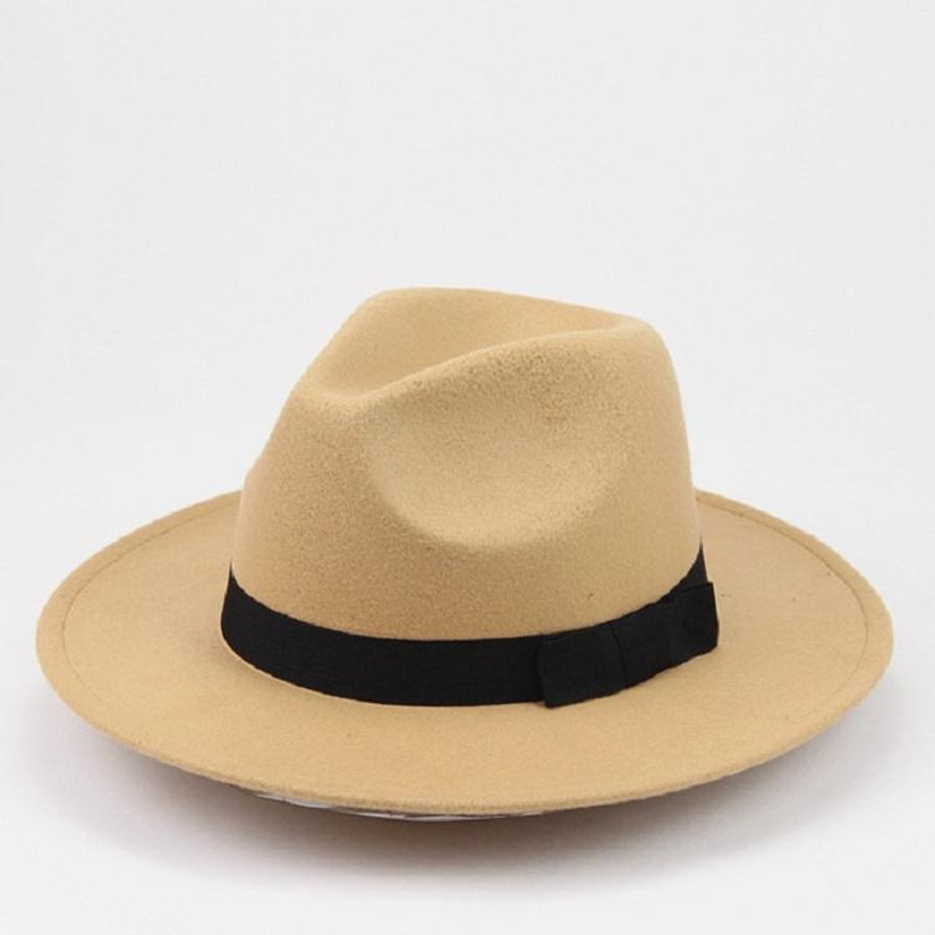 Mens Retro British Wool Jazz Cap with Wide Brim – view 6