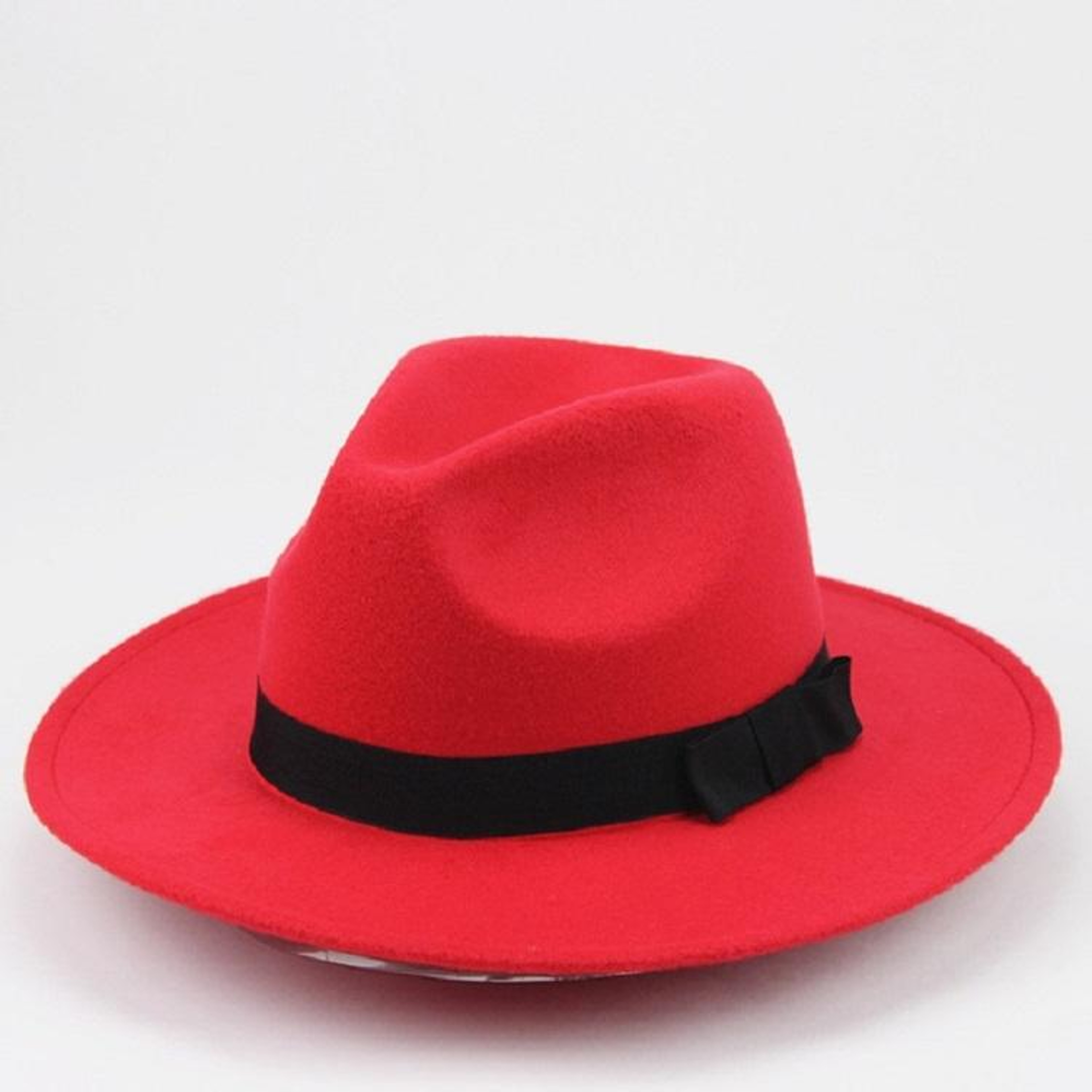 Mens Retro British Wool Jazz Cap with Wide Brim – view 7