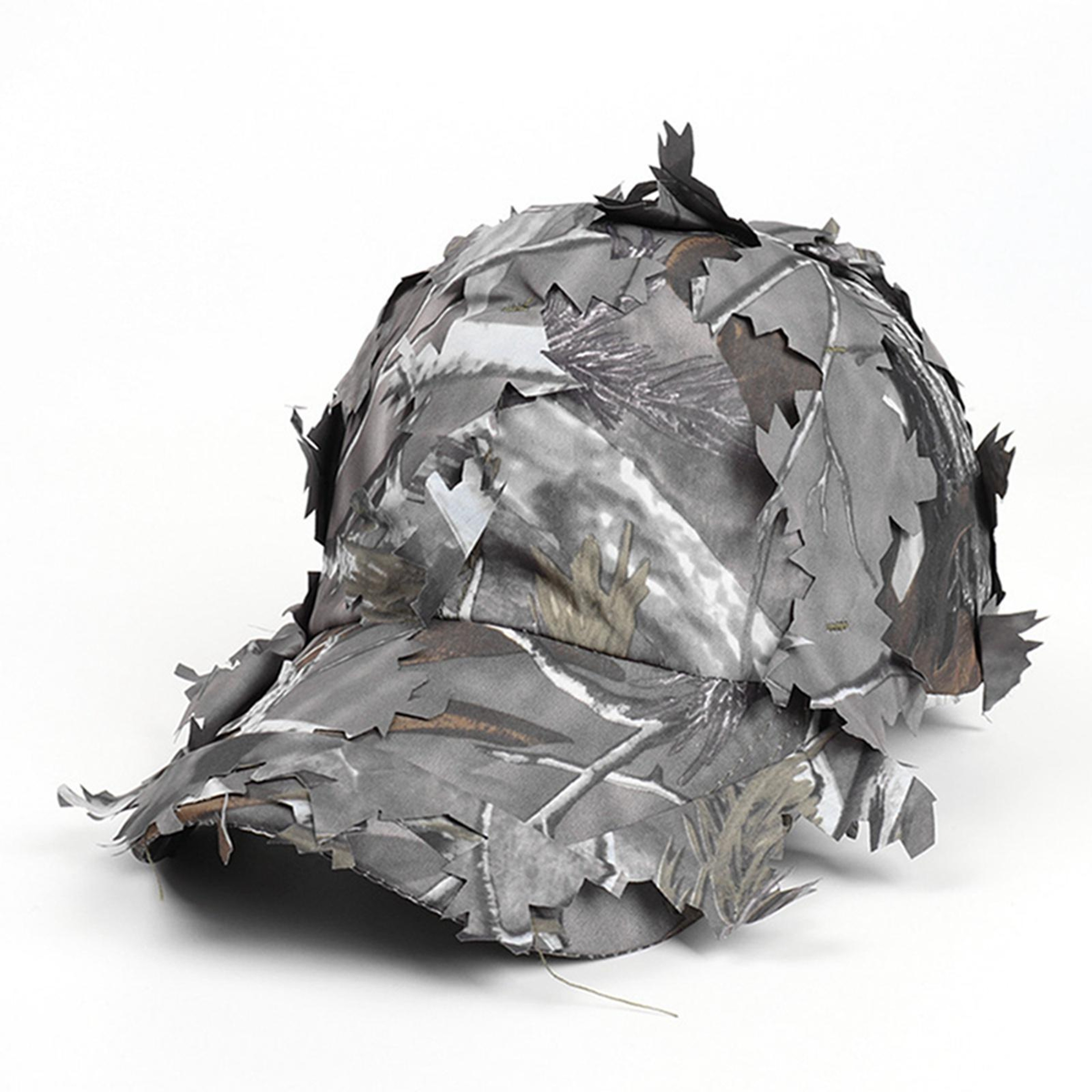 Outdoor Camouflage Baseball Cap with 3D Leaf Design and Curved Brim – view 1