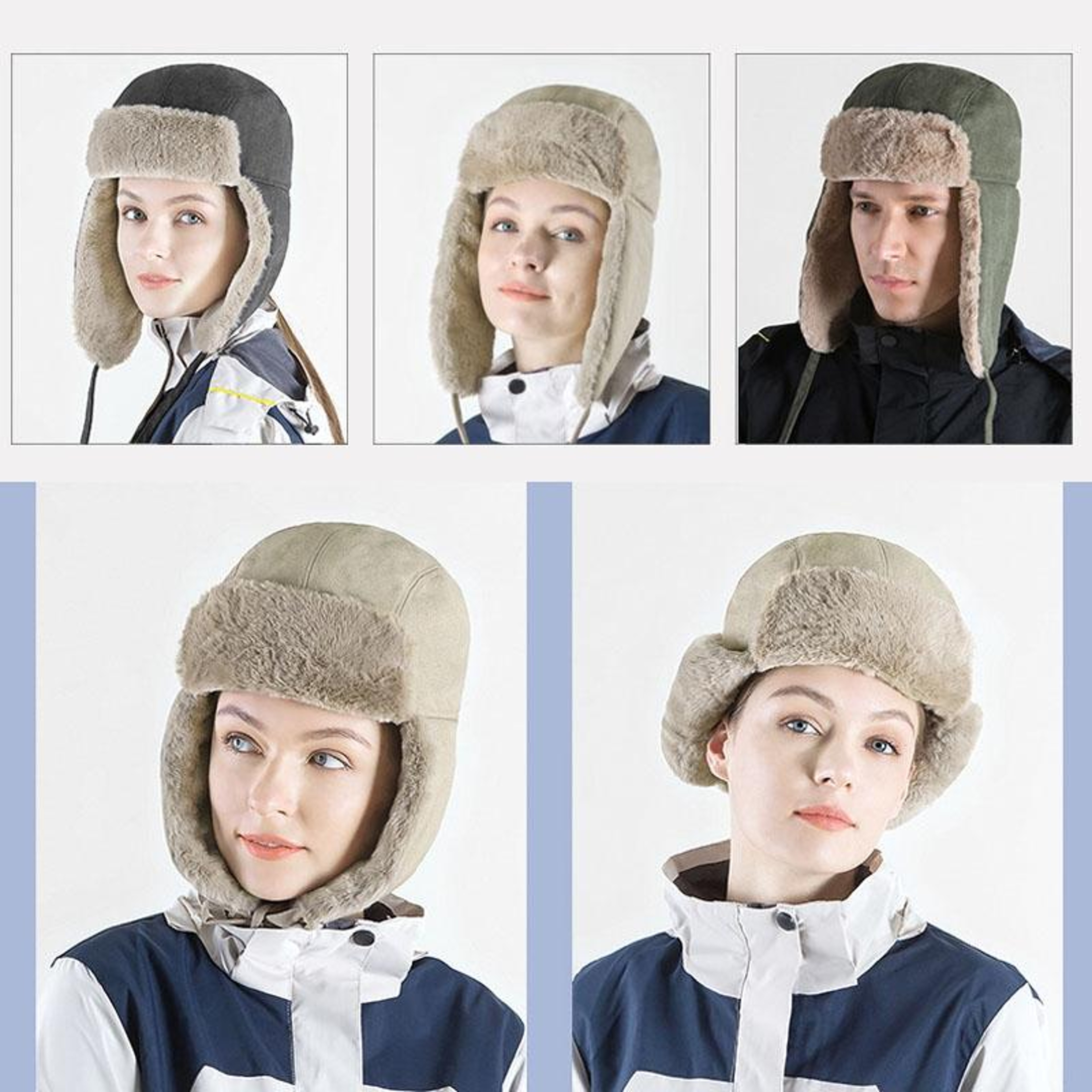 Windproof Winter Hat for Men and Women with Plush Lining – view 7