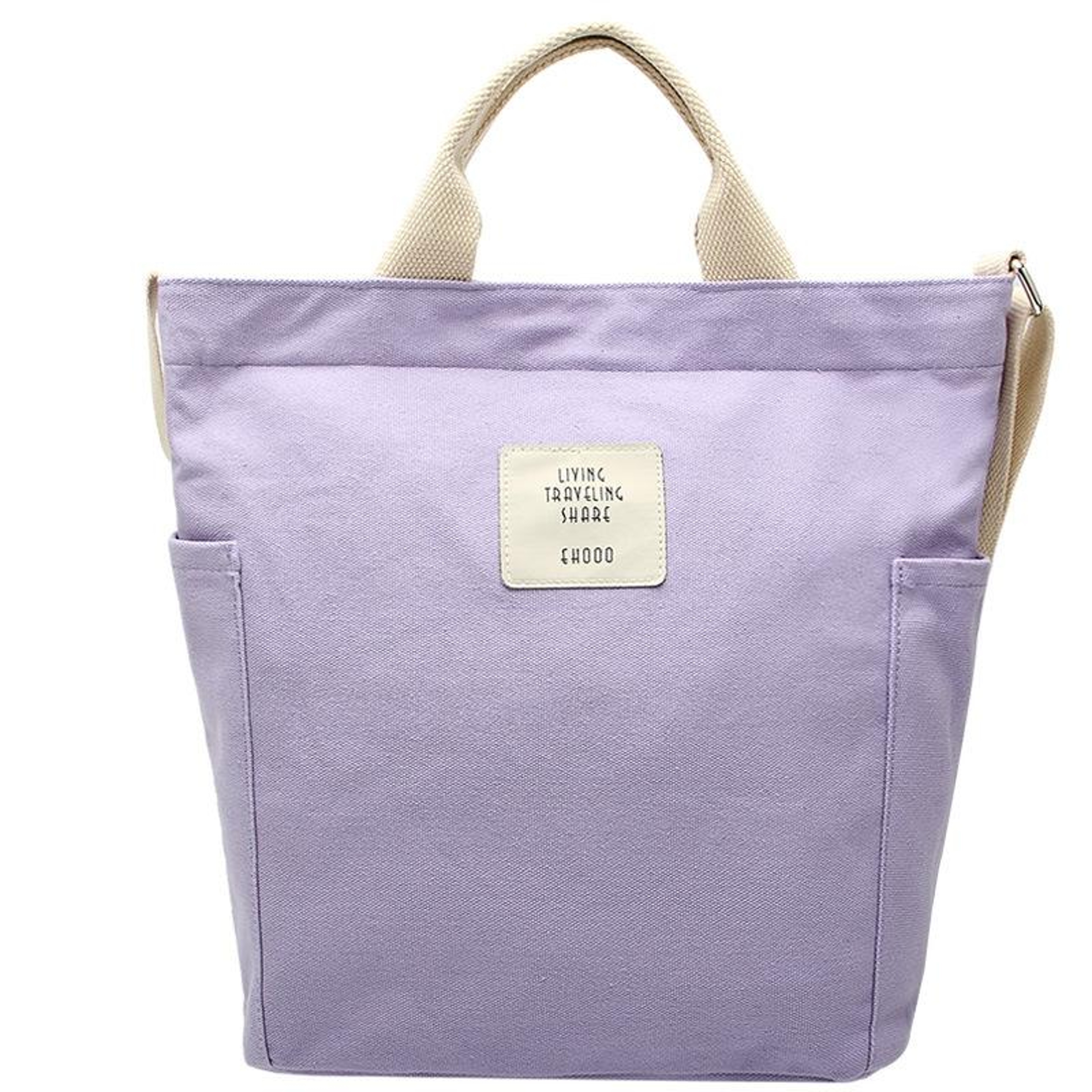 Womens Canvas Messenger Bag with Adjustable Shoulder Strap and Side Pockets – view 1