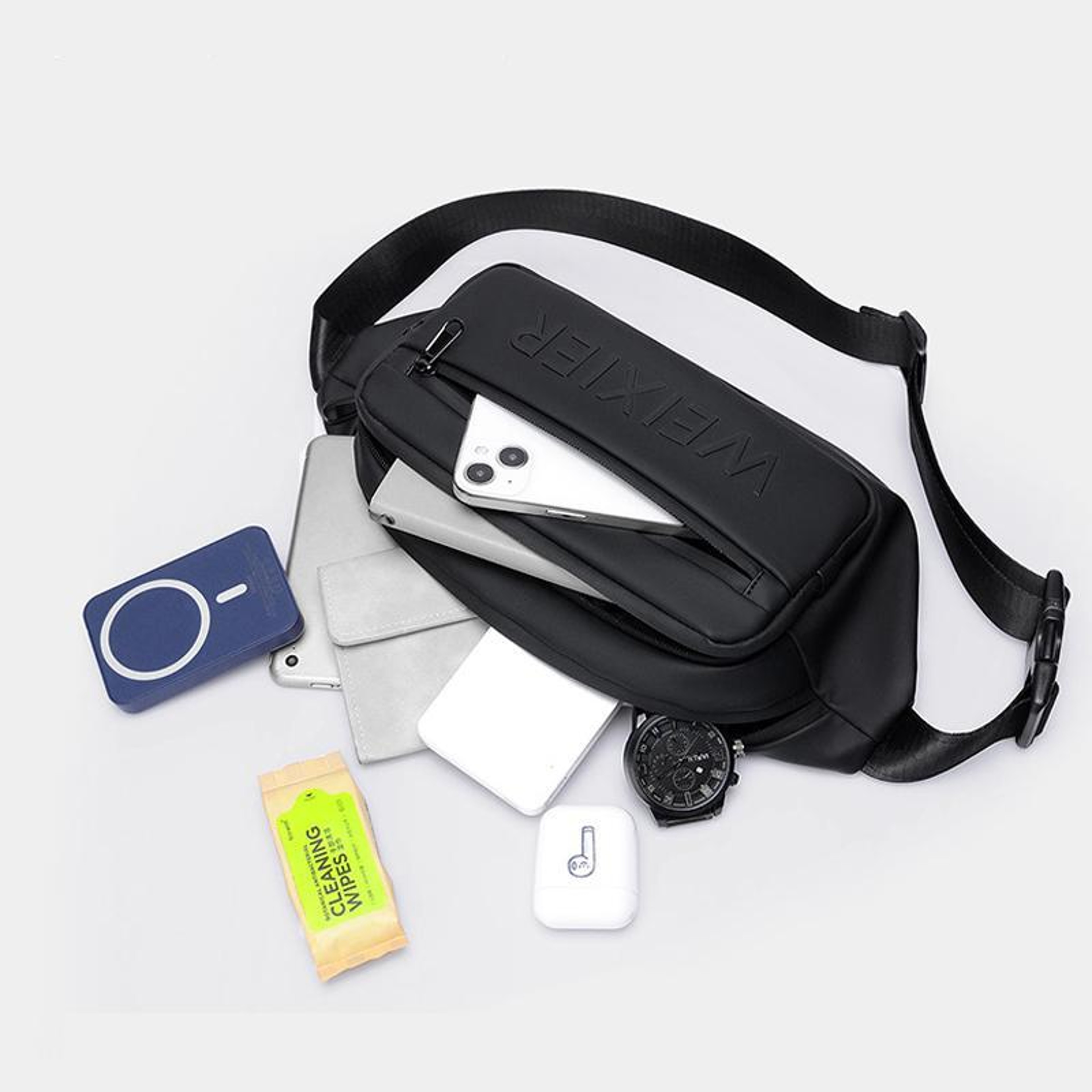 Mens Waterproof Sling Bag with Adjustable Strap and Anti Theft Pocket – view 3