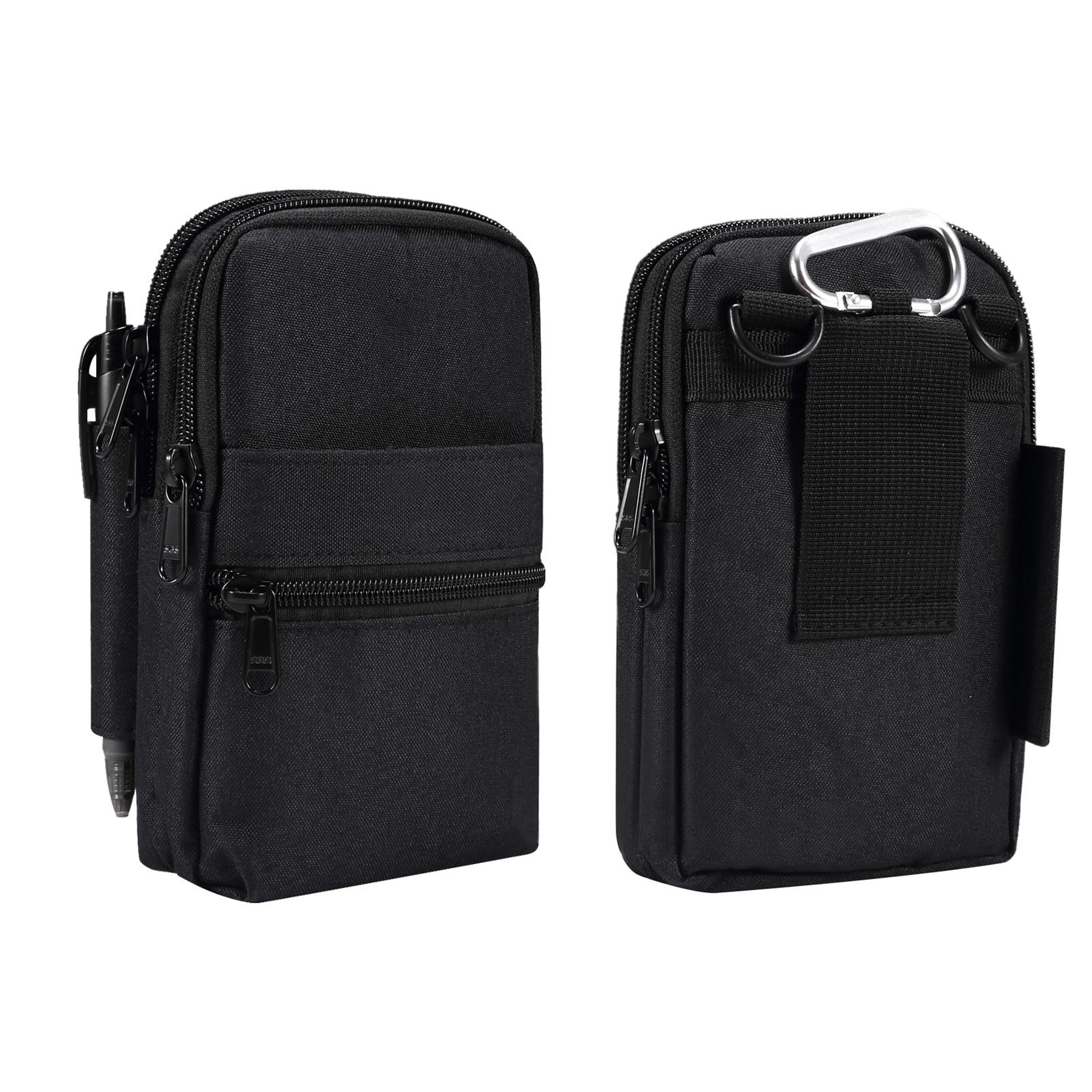 Denim Crossbody Phone Bag with Adjustable Strap and Front Pocket – view 1