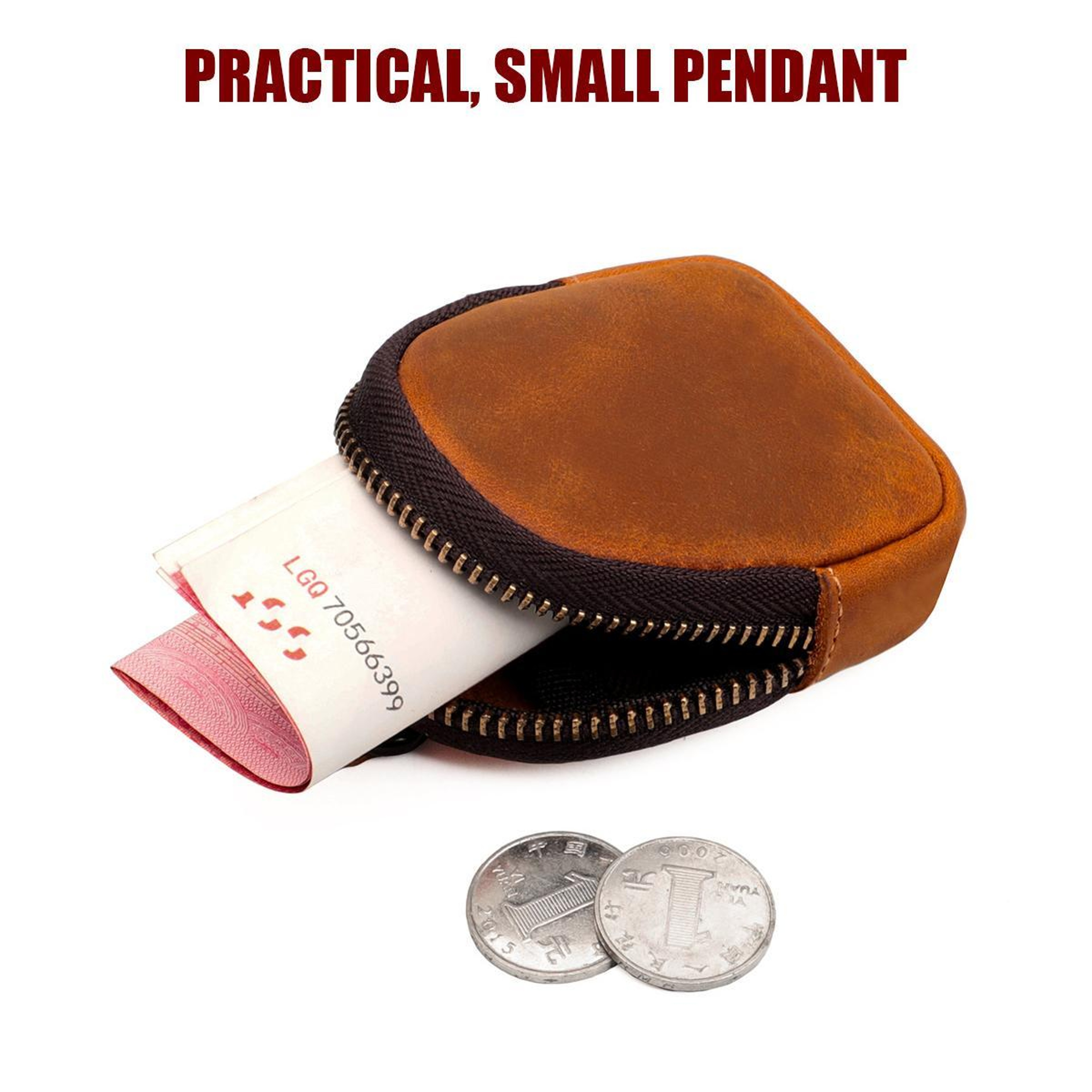 Genuine Leather Shell Shaped Small Coin Purse for Coins Keys and Earphones – view 3