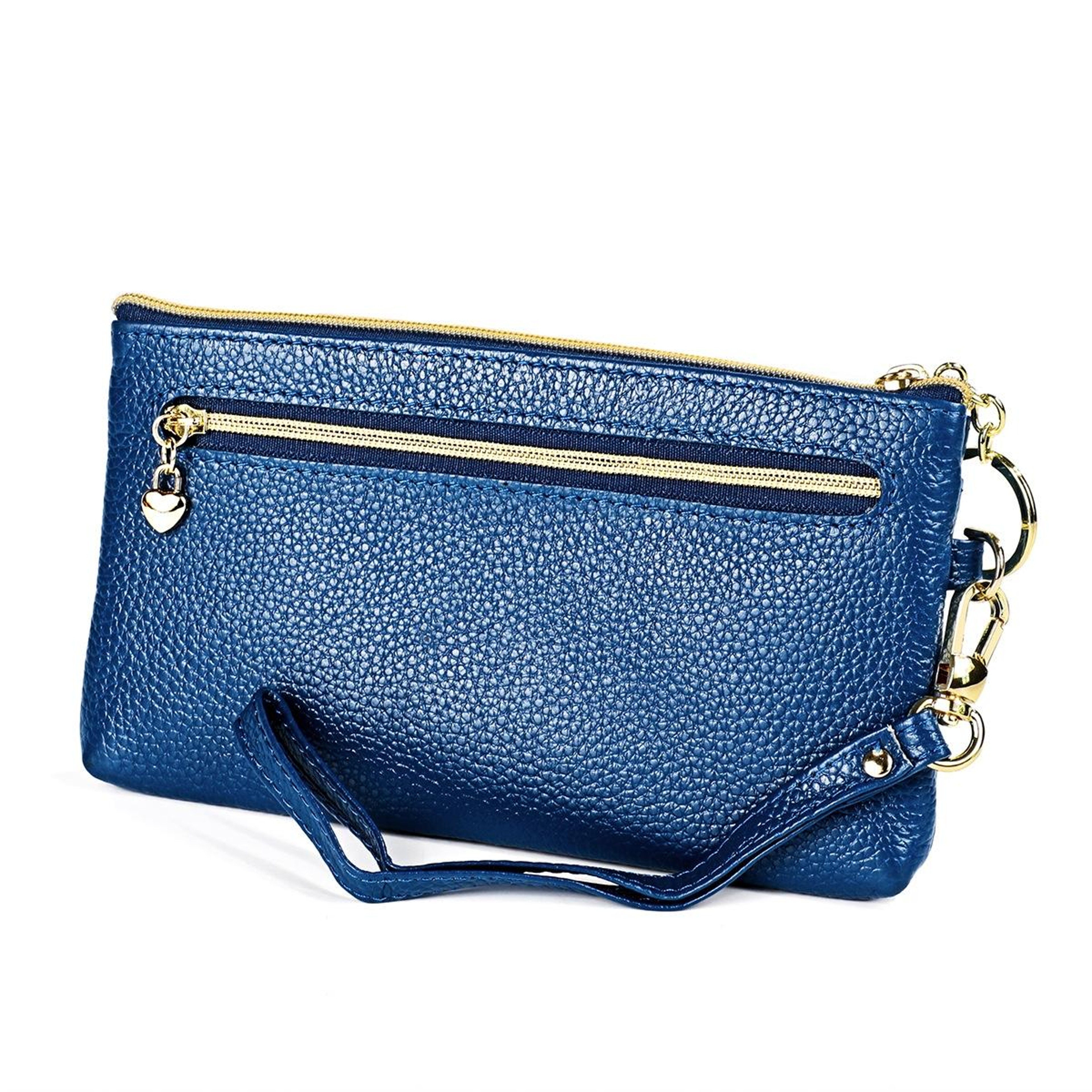 Ladies Cowhide Coin Purse and Car Key Case with Zipper – view 2
