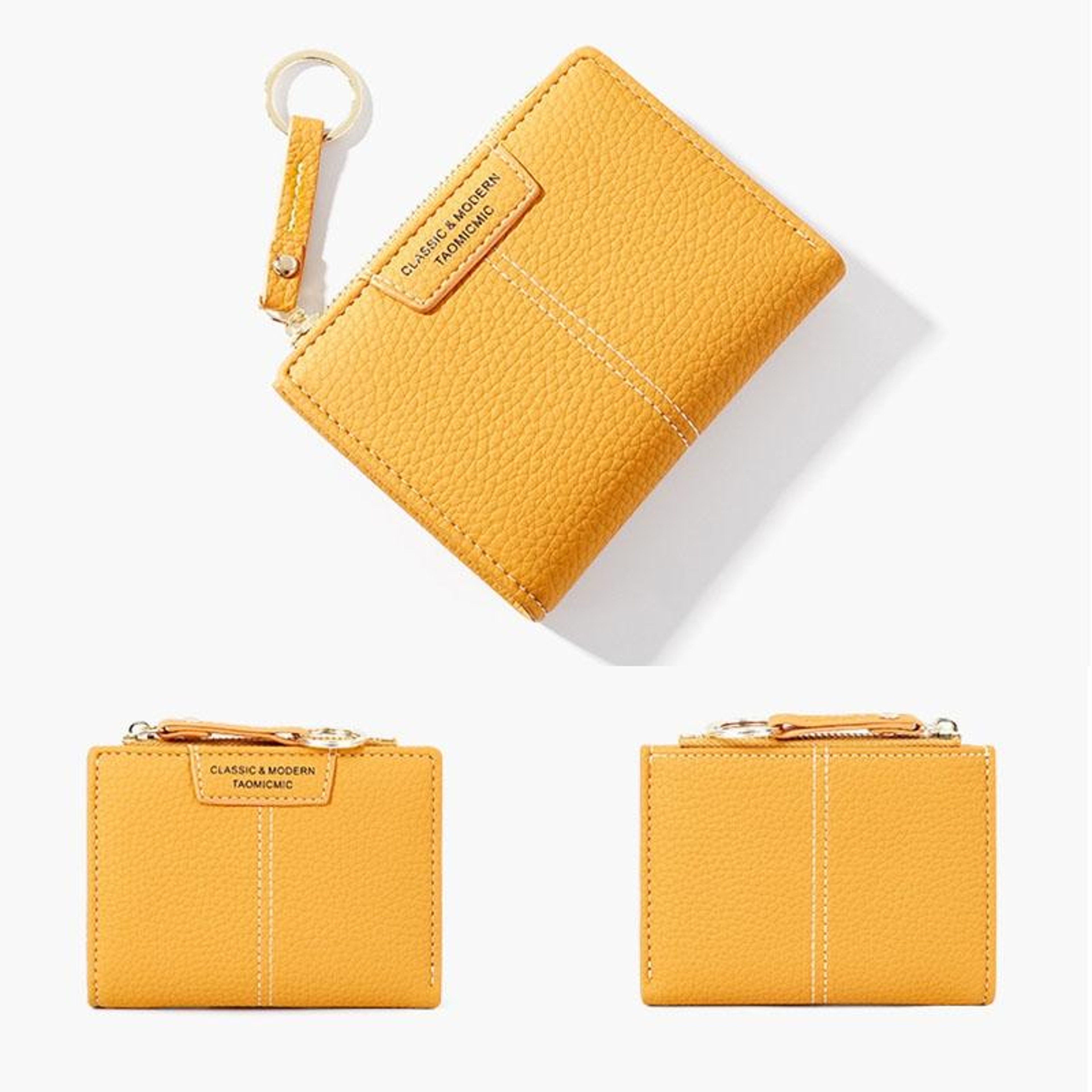 Multi Card Keychain Coin Purse And Compact Womens Wallet 3