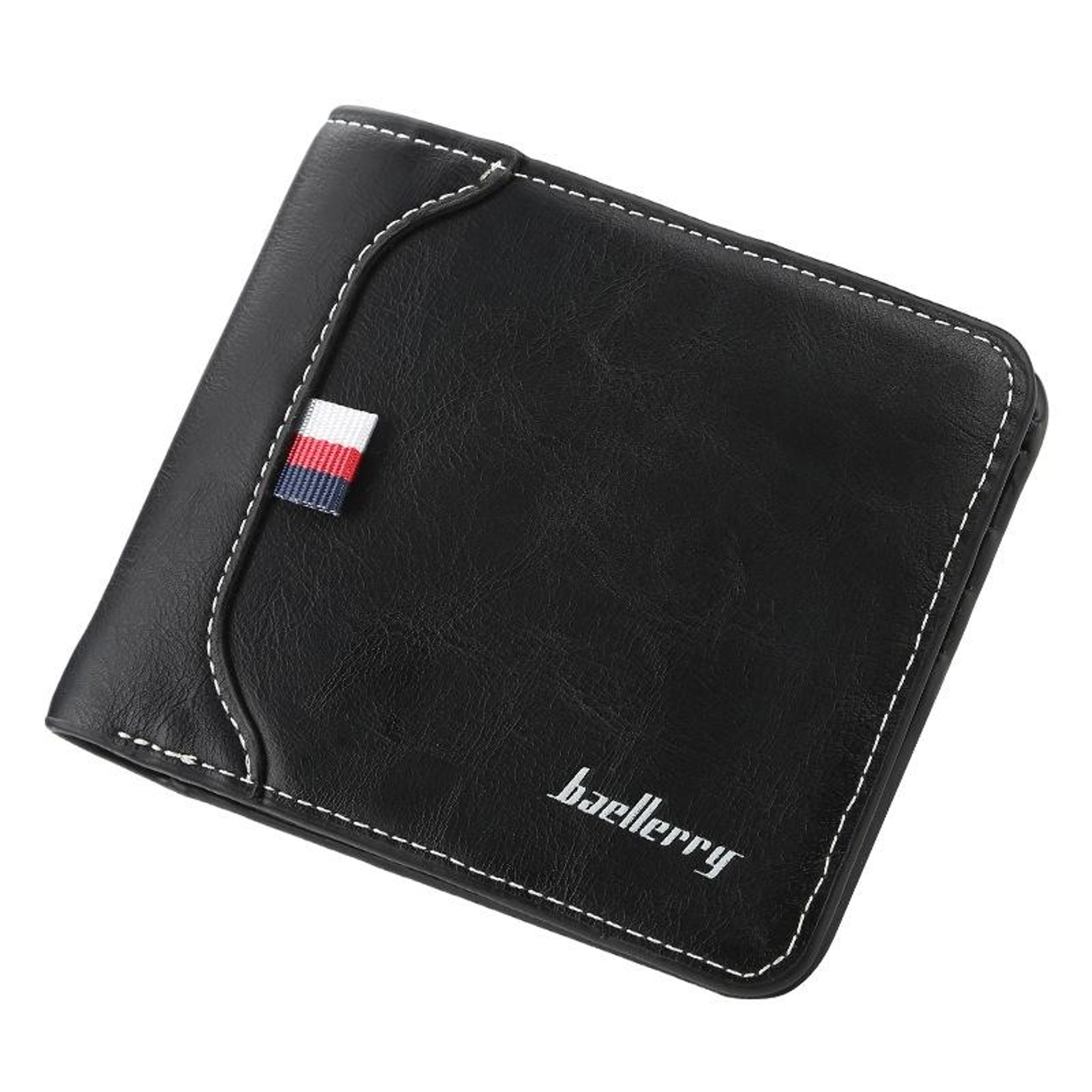 Mens Trifold Wallet with Coin Pocket and Slim Horizontal Design – view 1