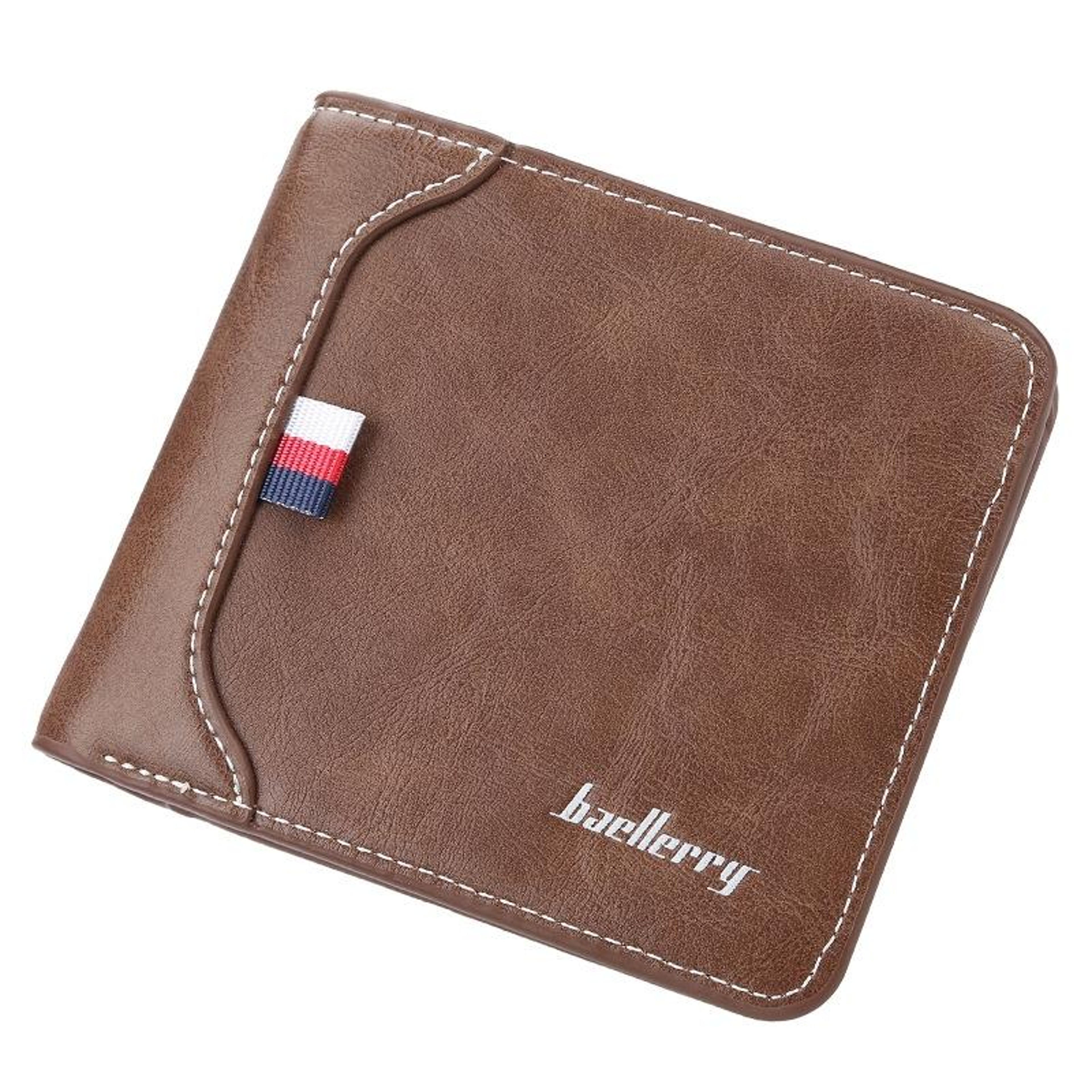 Mens Trifold Wallet with Coin Pocket and Slim Horizontal Design – view 5