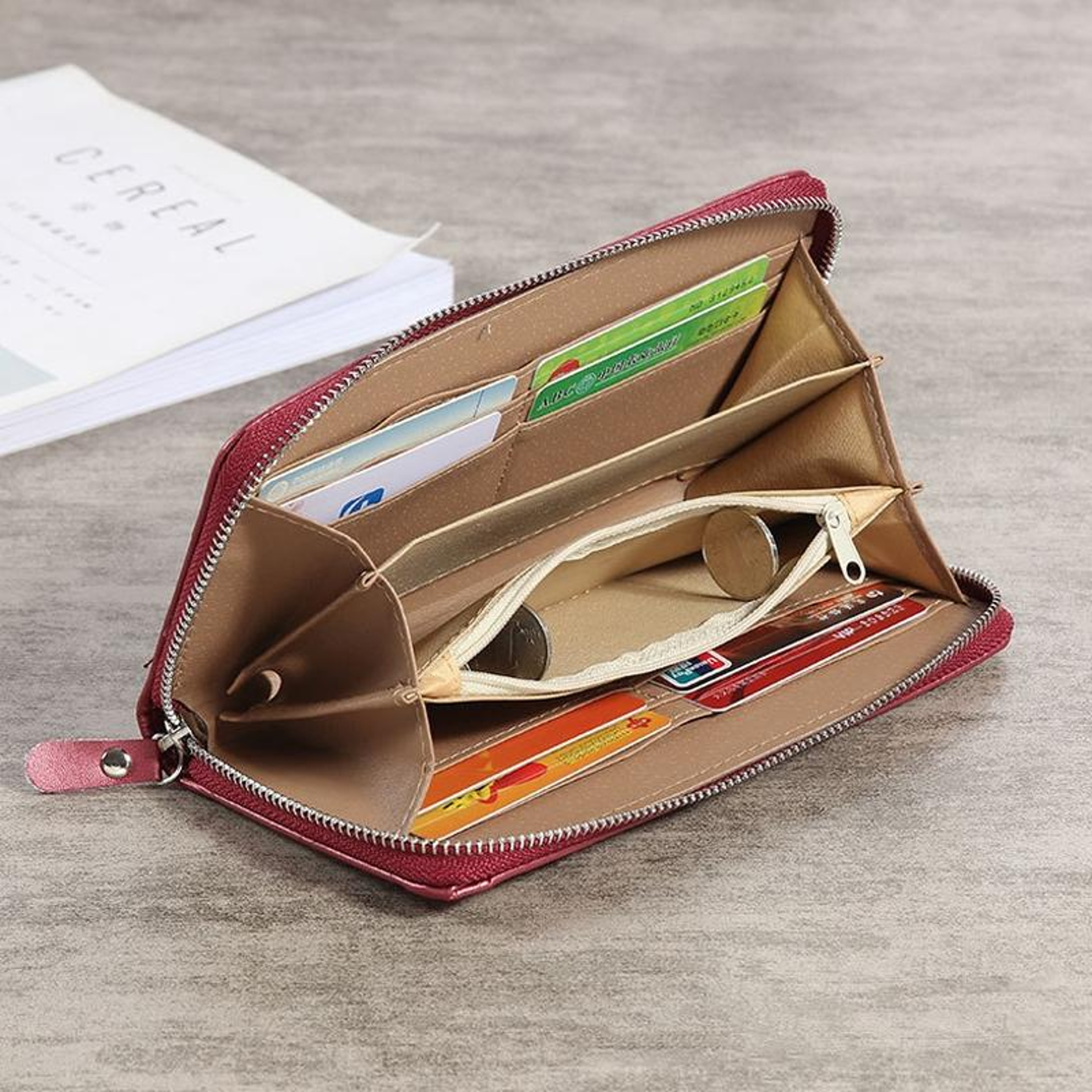 Long Zipper Wallet for Women with Coin Pocket and Billfold – view 6