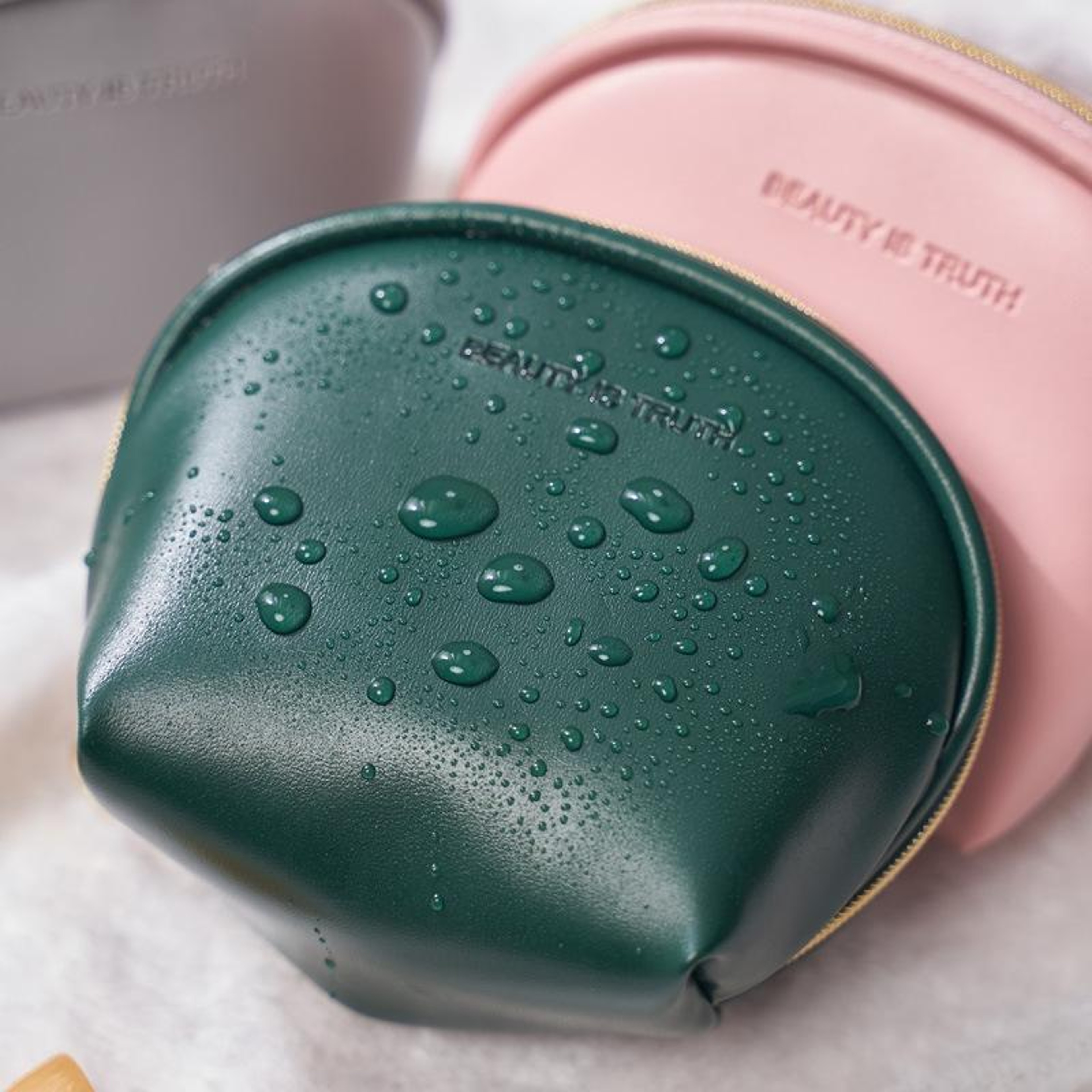 Portable PU Leather Cosmetic Bag with Waterproof Finish and Compartments – view 6