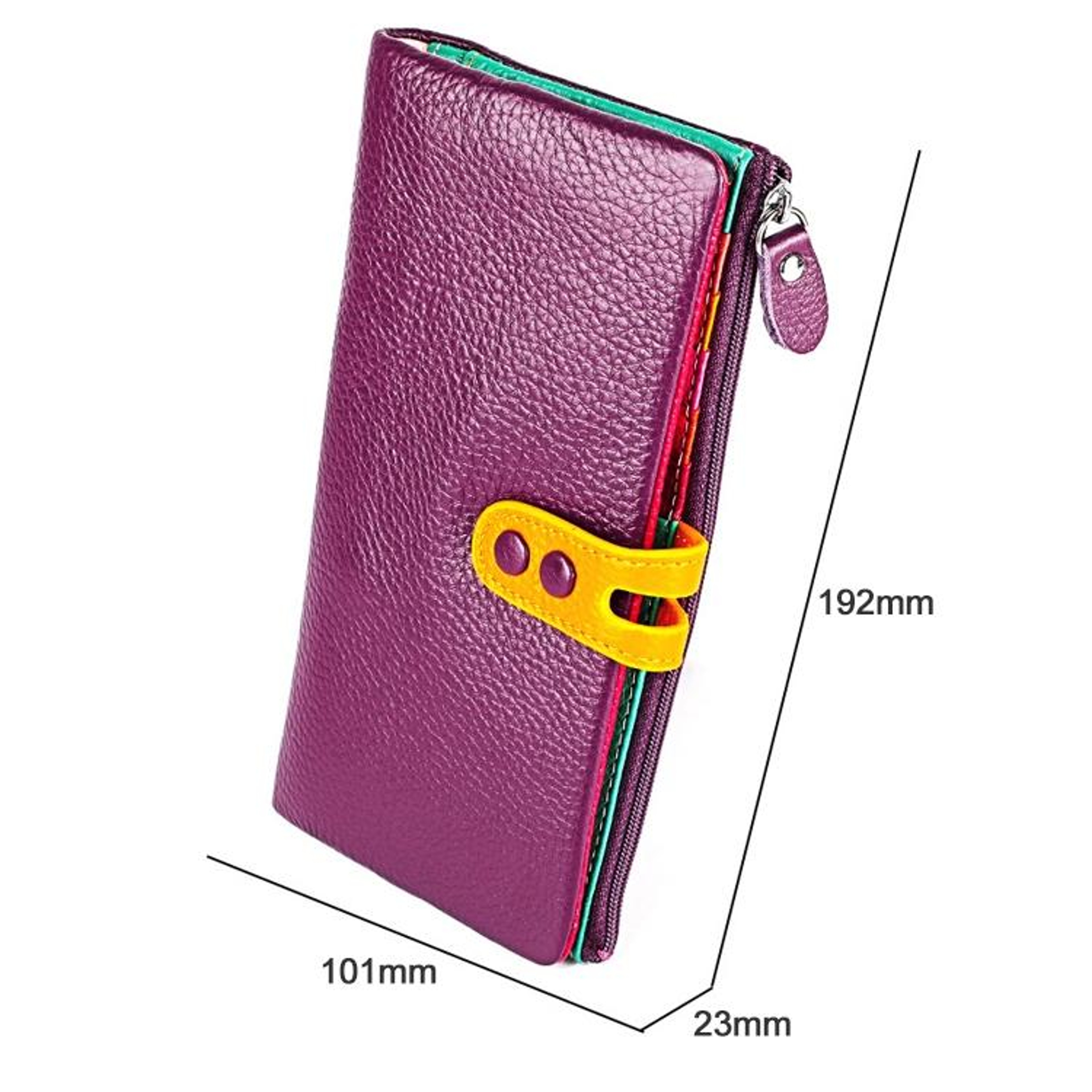 Litchi Texture Leather Wallet for Women with Zipper Closure – view 8