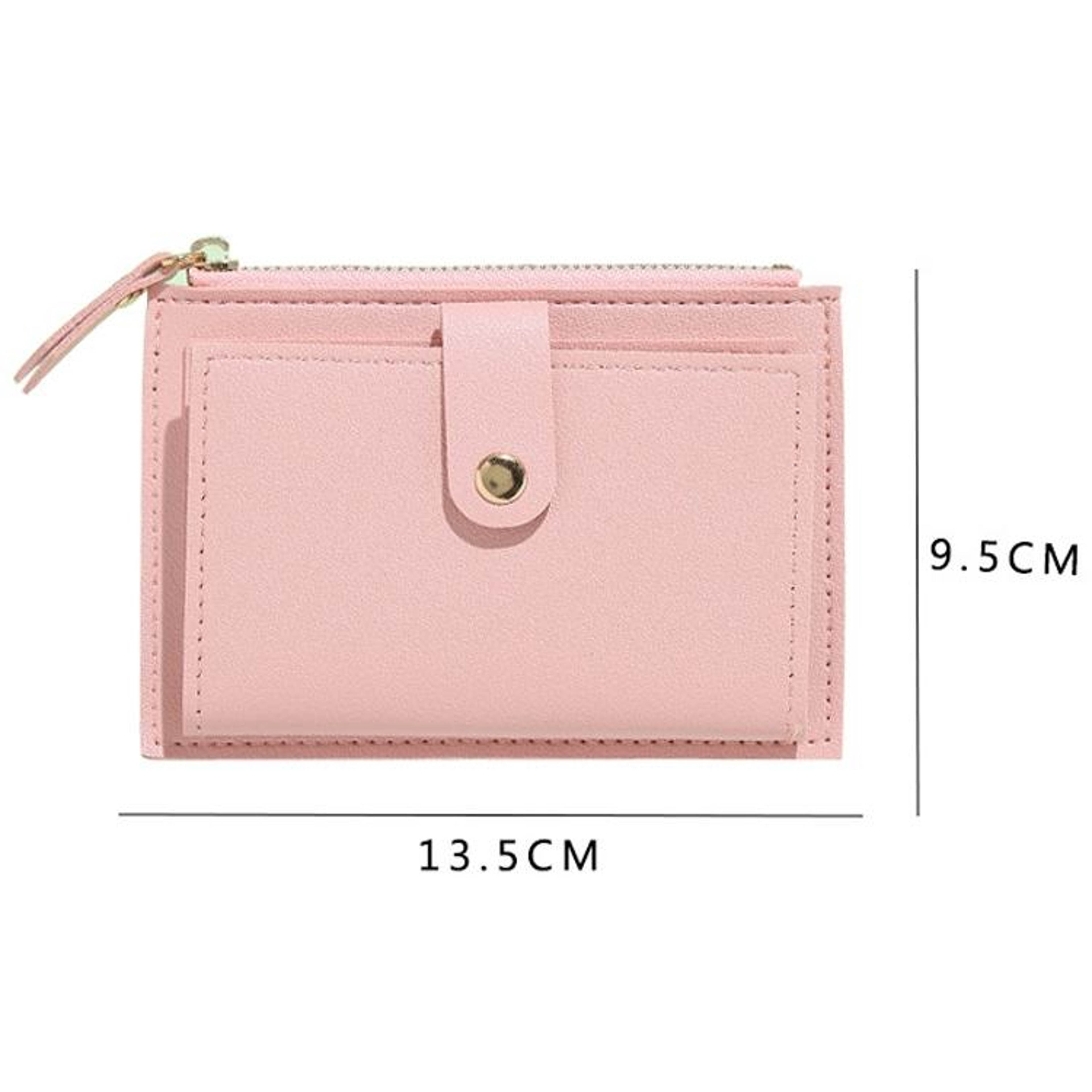Womens Slim PU Leather Wallet with Crocodile Pattern and Metal Buckle – view 4