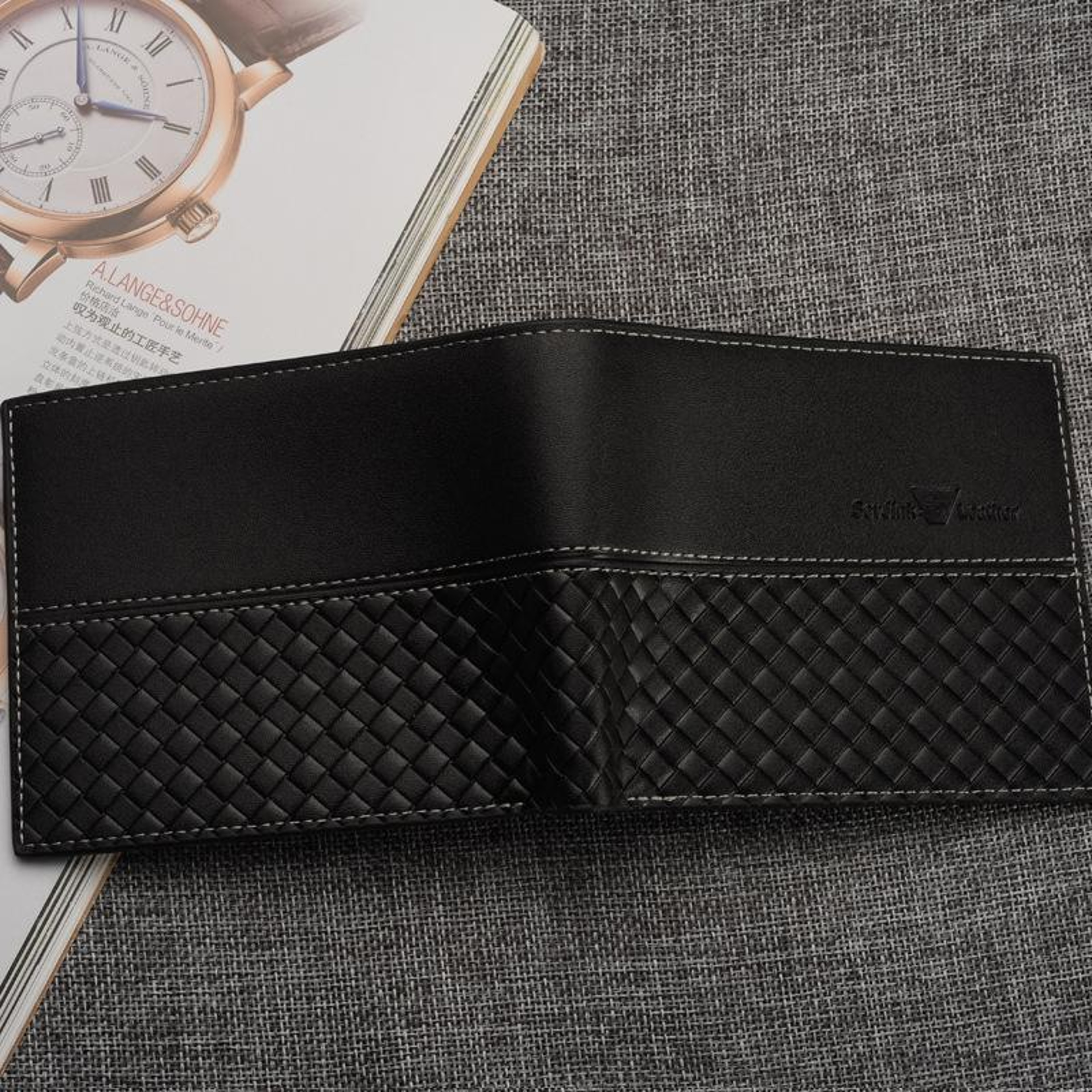 Mens Business Bifold Wallet With Card Slots And Photo Holder 2