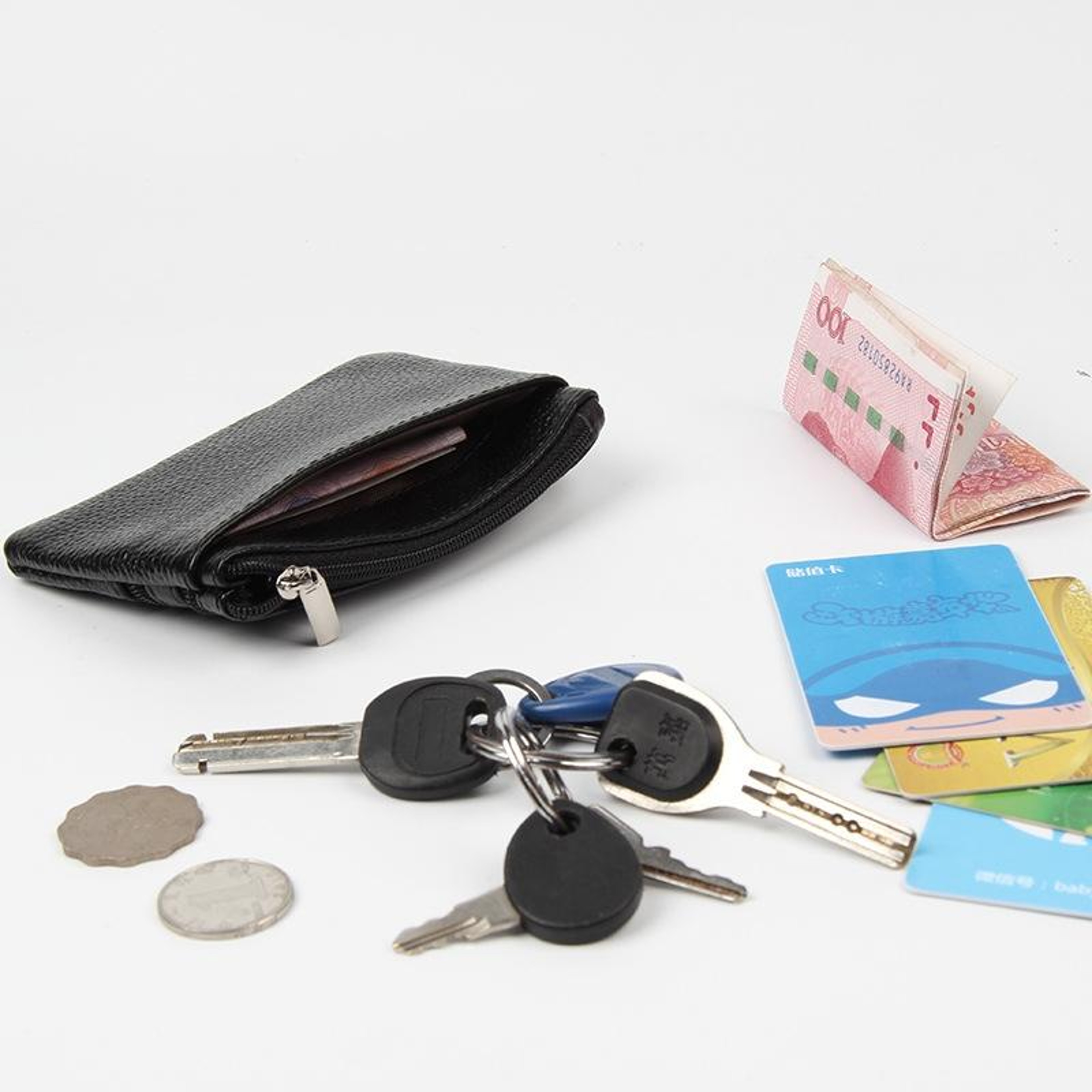 Womens Small PU Leather Zipper Wallet with Coin Purse and Card Holder – view 16