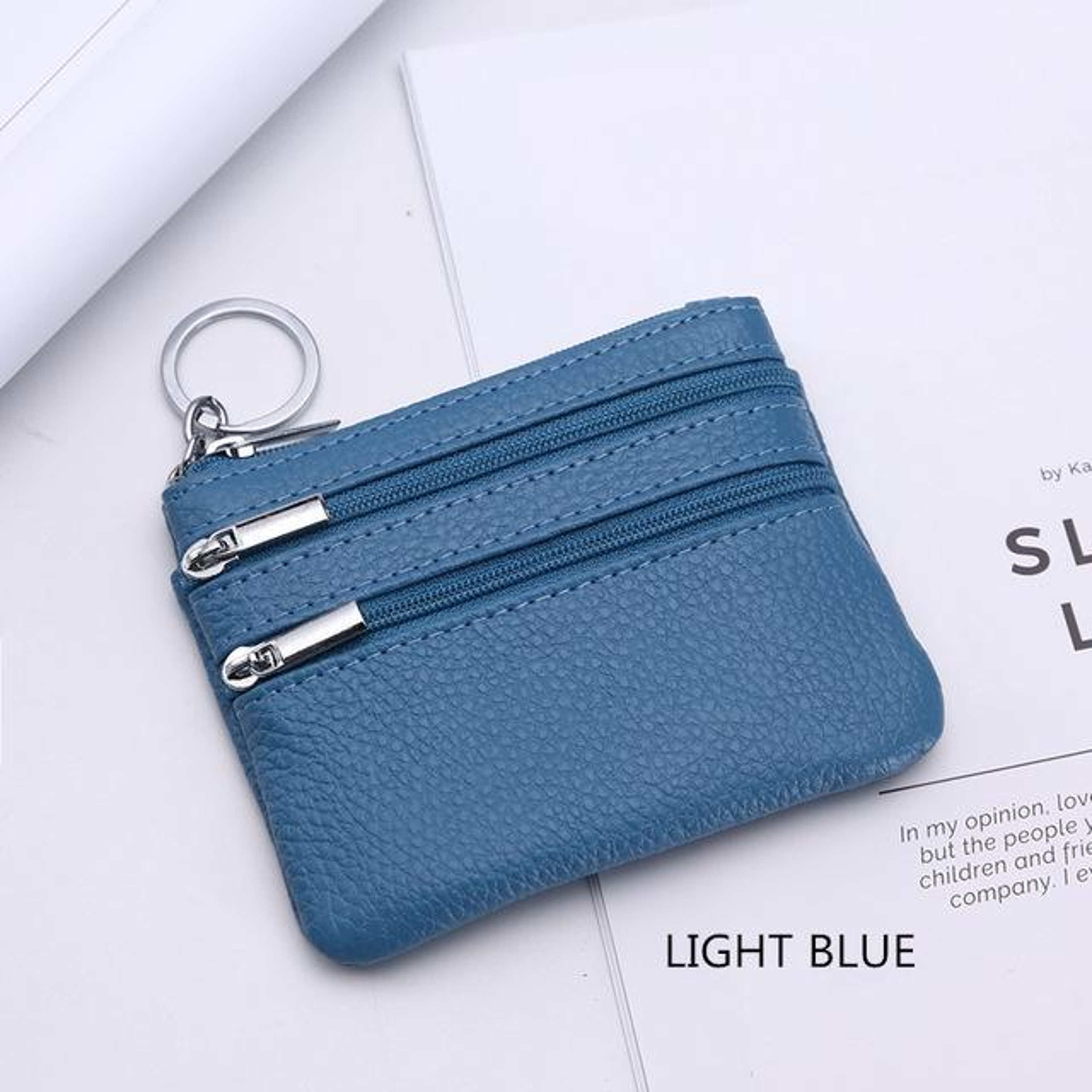 Womens Small PU Leather Zipper Wallet with Coin Purse and Card Holder – view 23