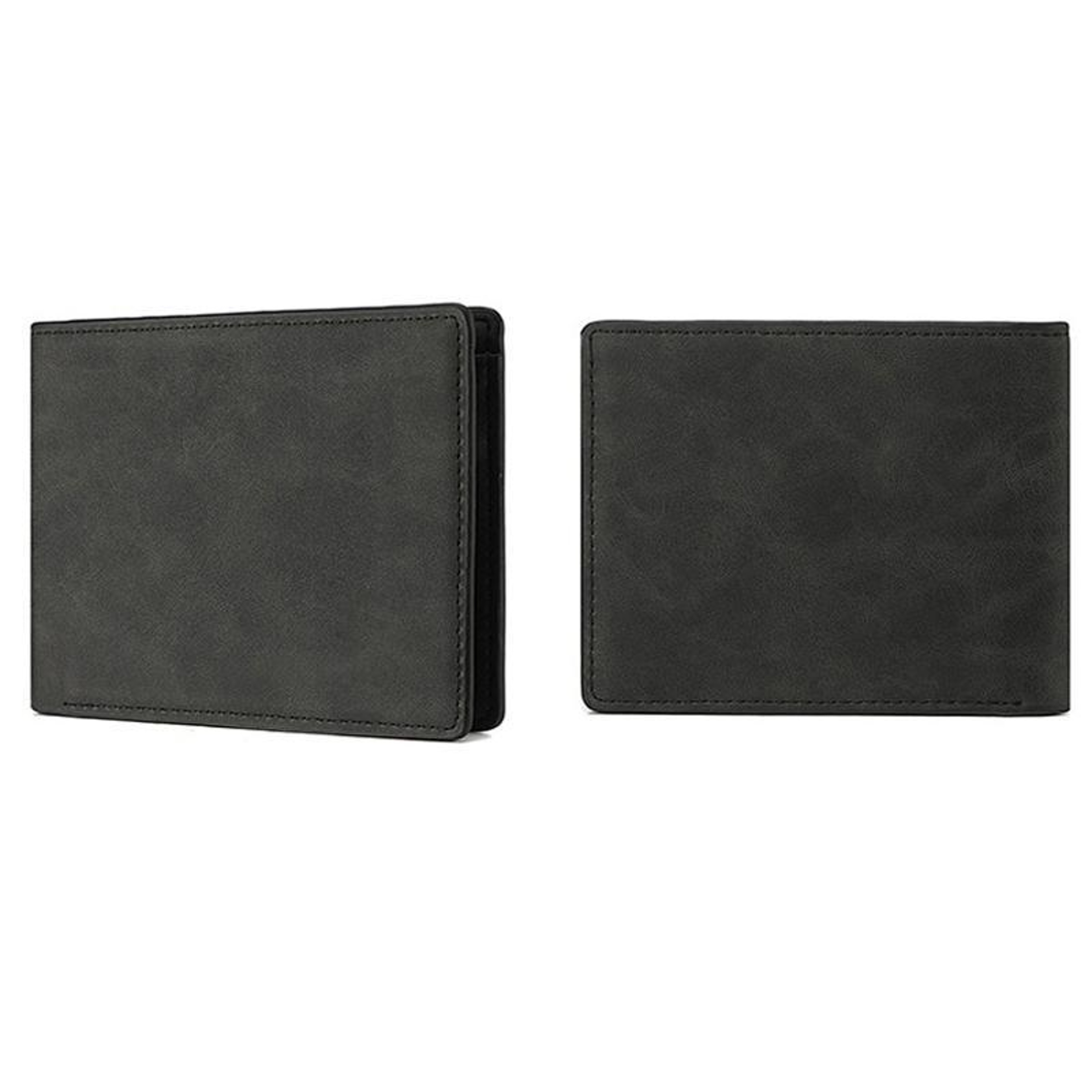 Mens PU Leather Bifold Wallet with Zipper Pocket and Card Slots – view 3