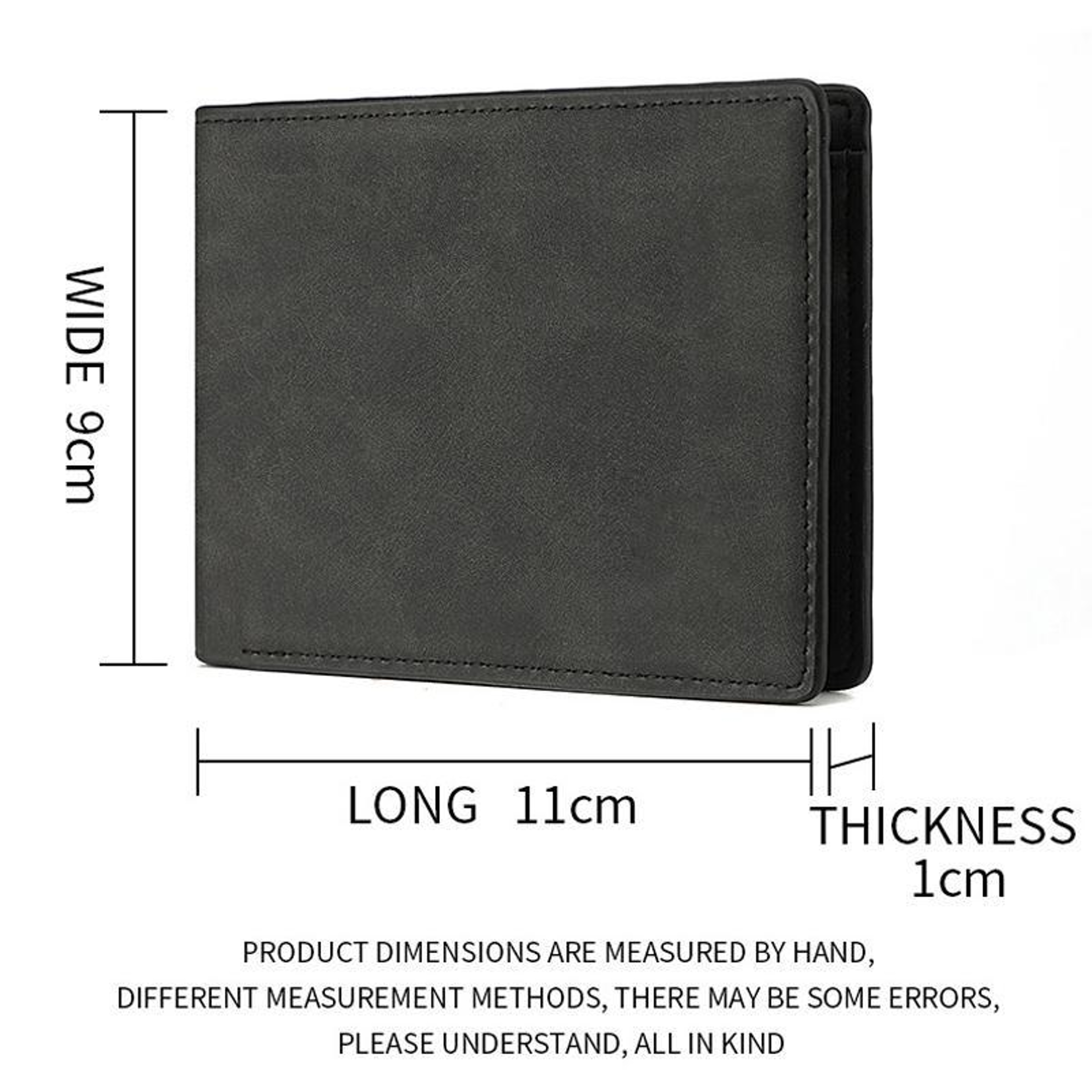 Mens PU Leather Bifold Wallet with Zipper Pocket and Card Slots – view 4