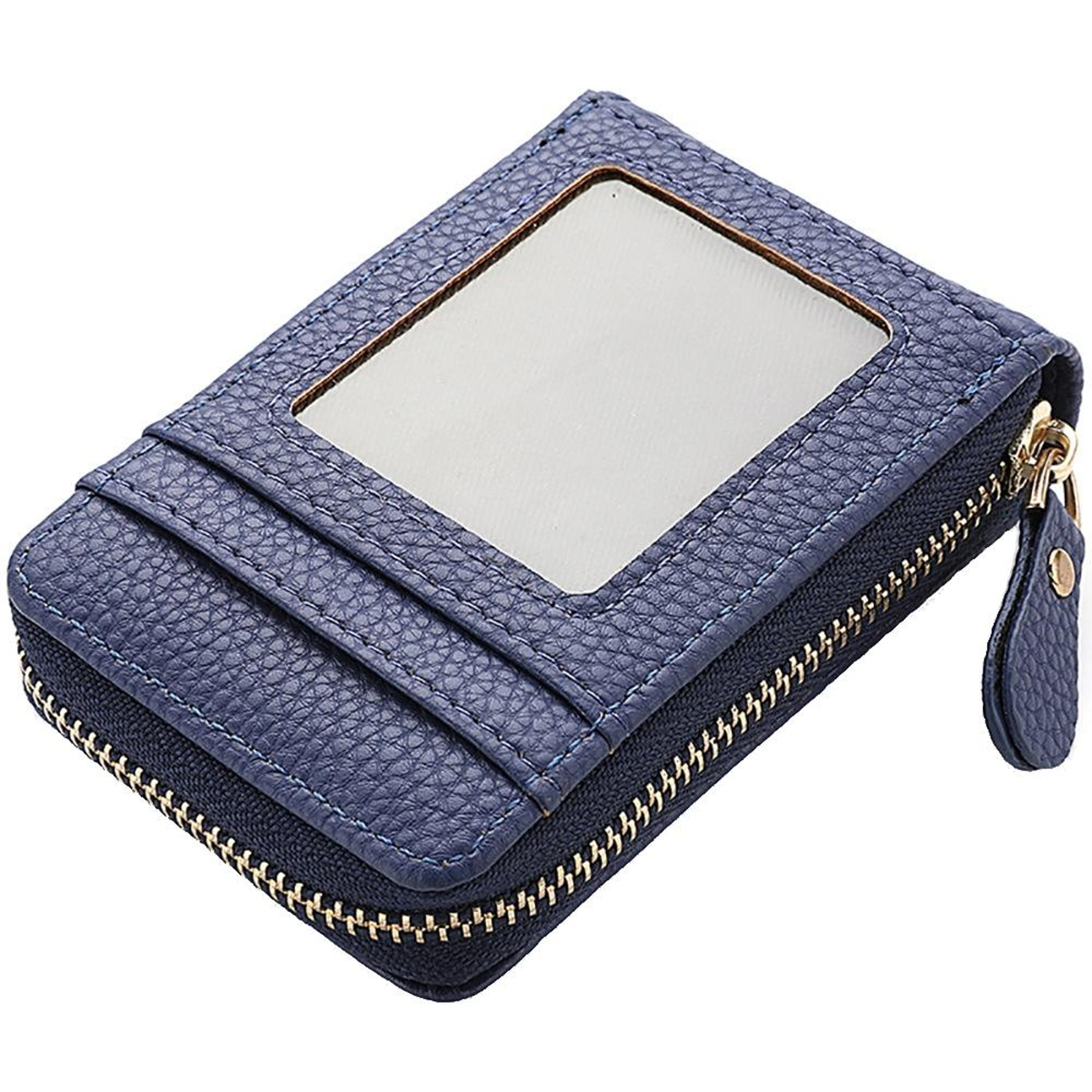 PU Leather Card Holder Wallet with Multiple Slots and Zipper Coin Purse – view 11