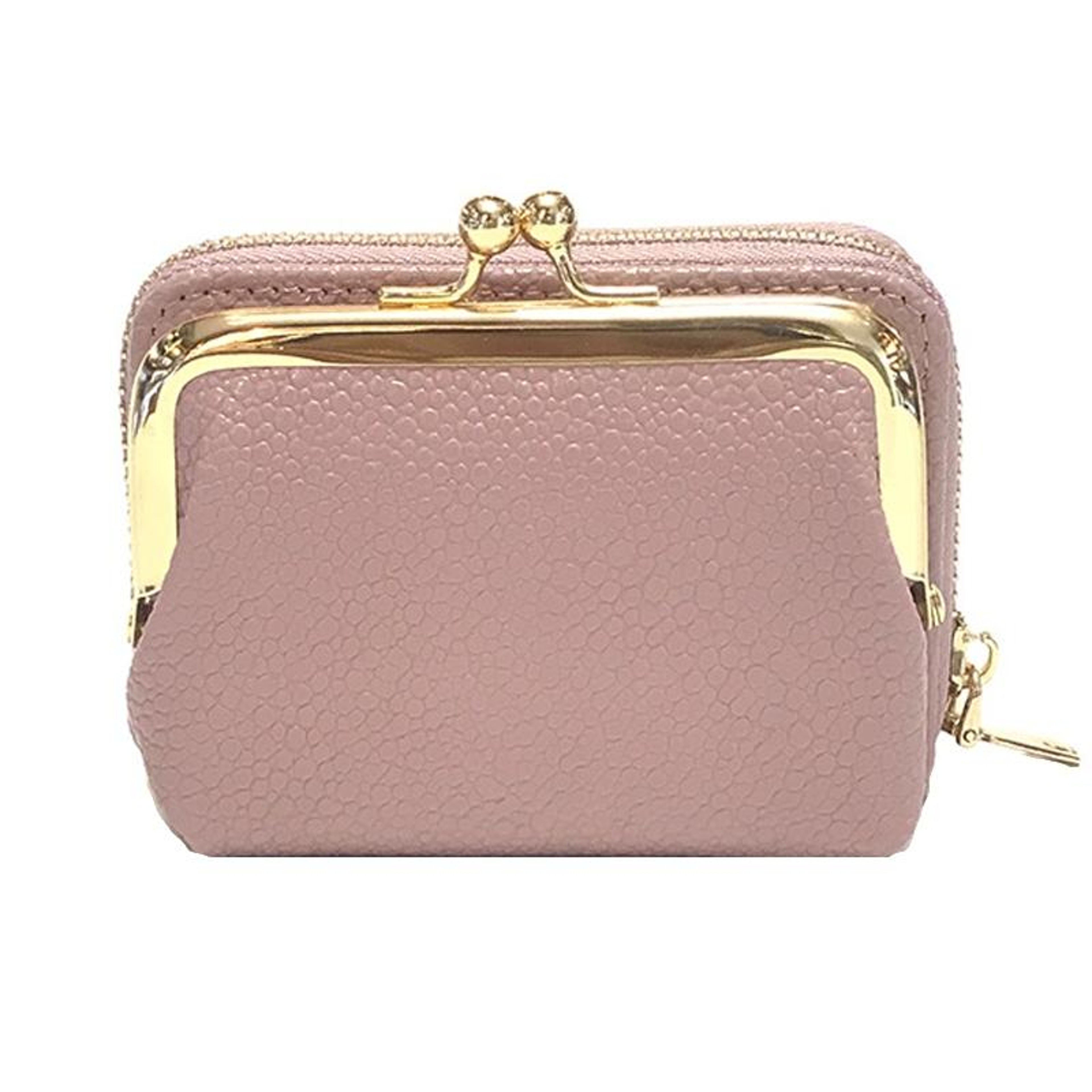 Womens Lychee Textured Coin Purse with Metal Clasp and Card Holders – view 7