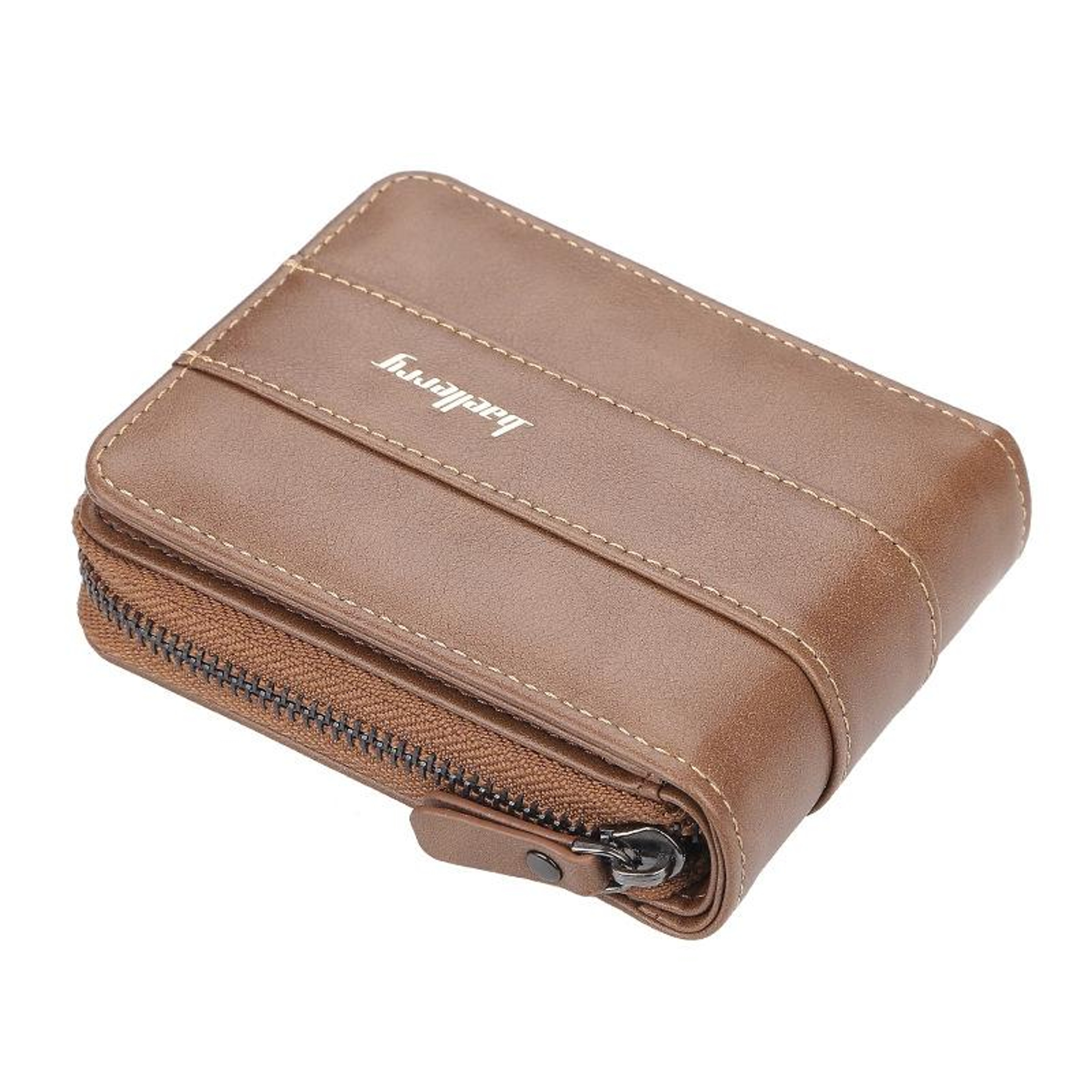 Mens Trifold Wallet with 13 Card Slots and Zippered Coin Pocket – view 3