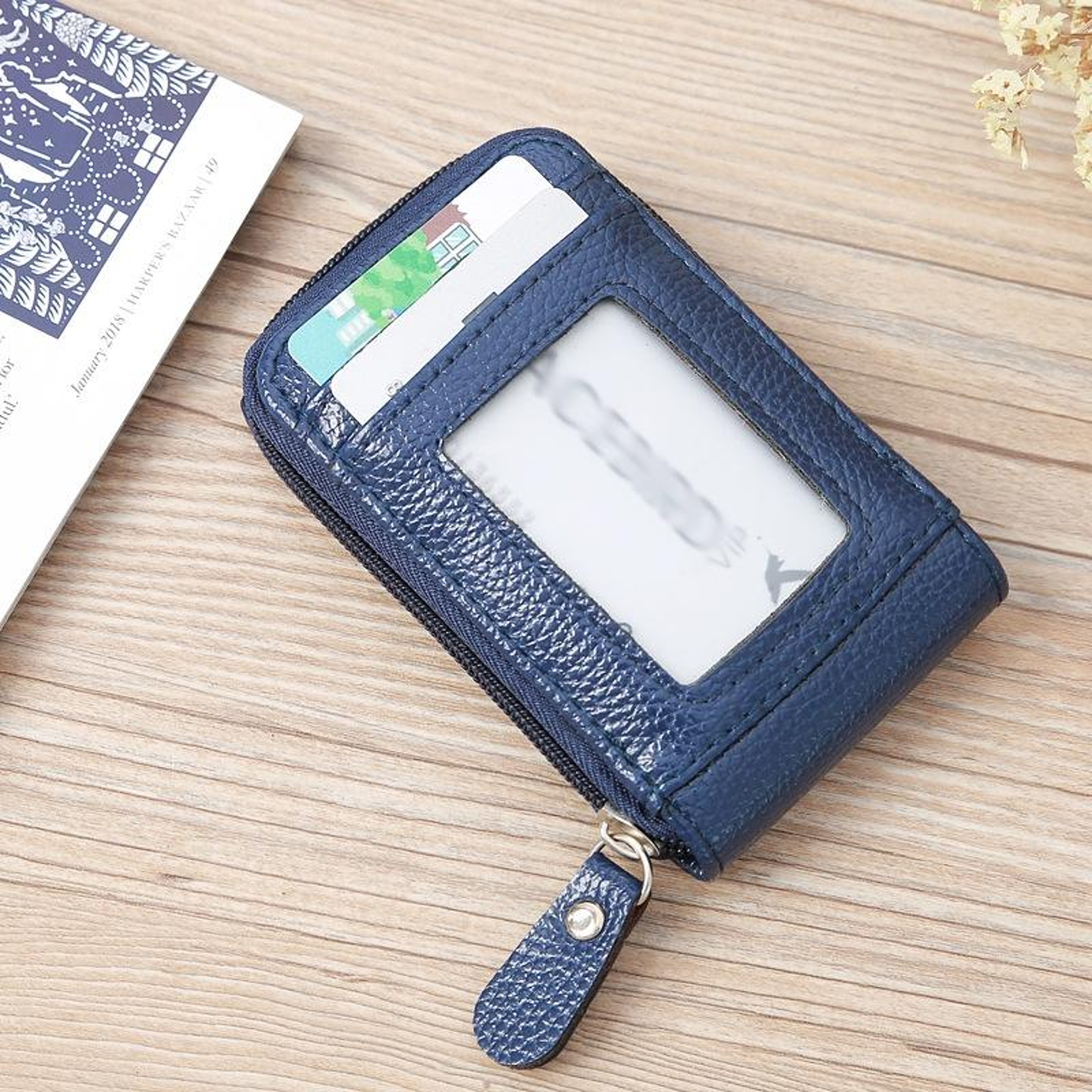 Womens Woven Pattern Mini Coin Purse and 11 Card Zipper Wallet – view 6