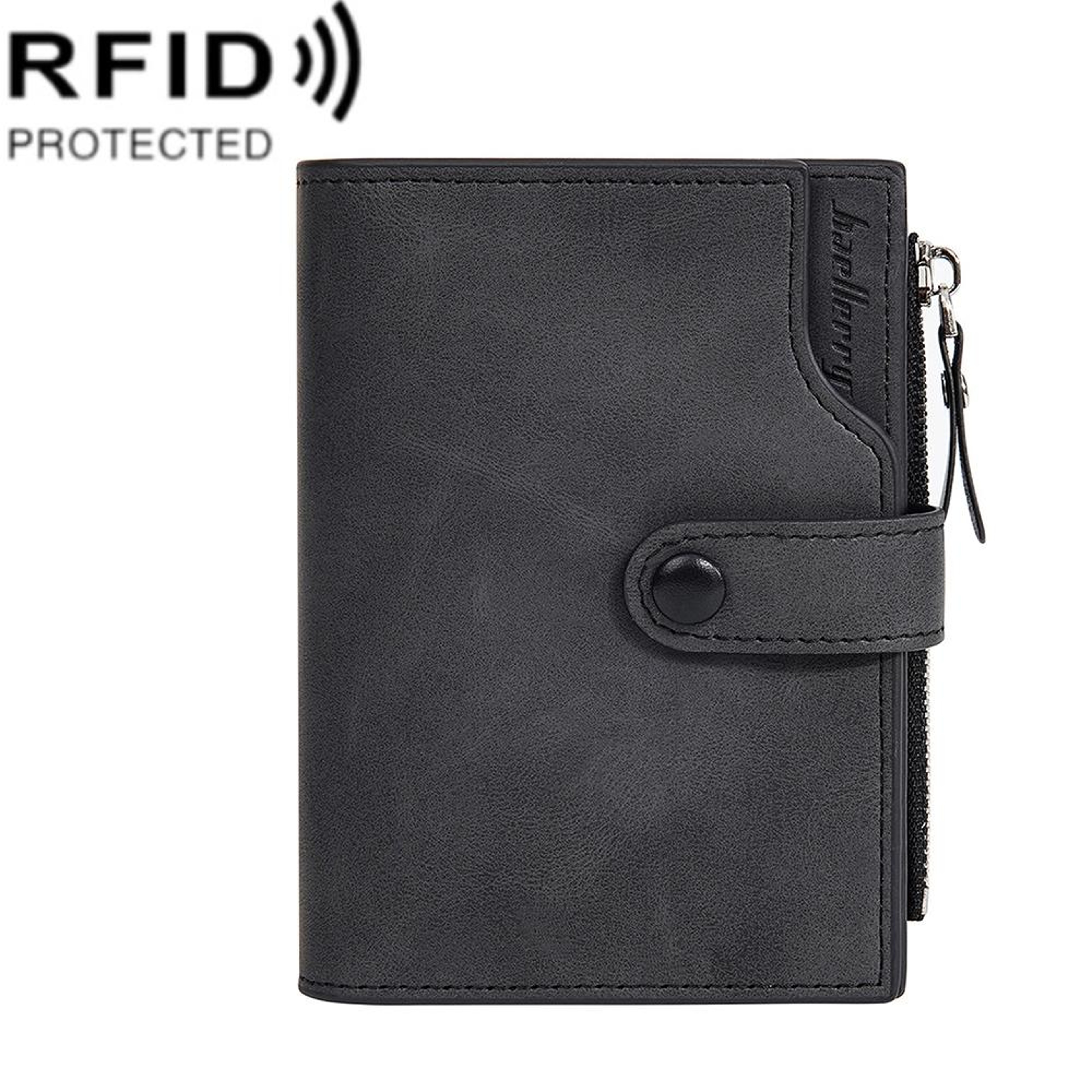 RFID Anti Theft Trifold Wallet with Zipper Coin Purse & Card Slots – view 3