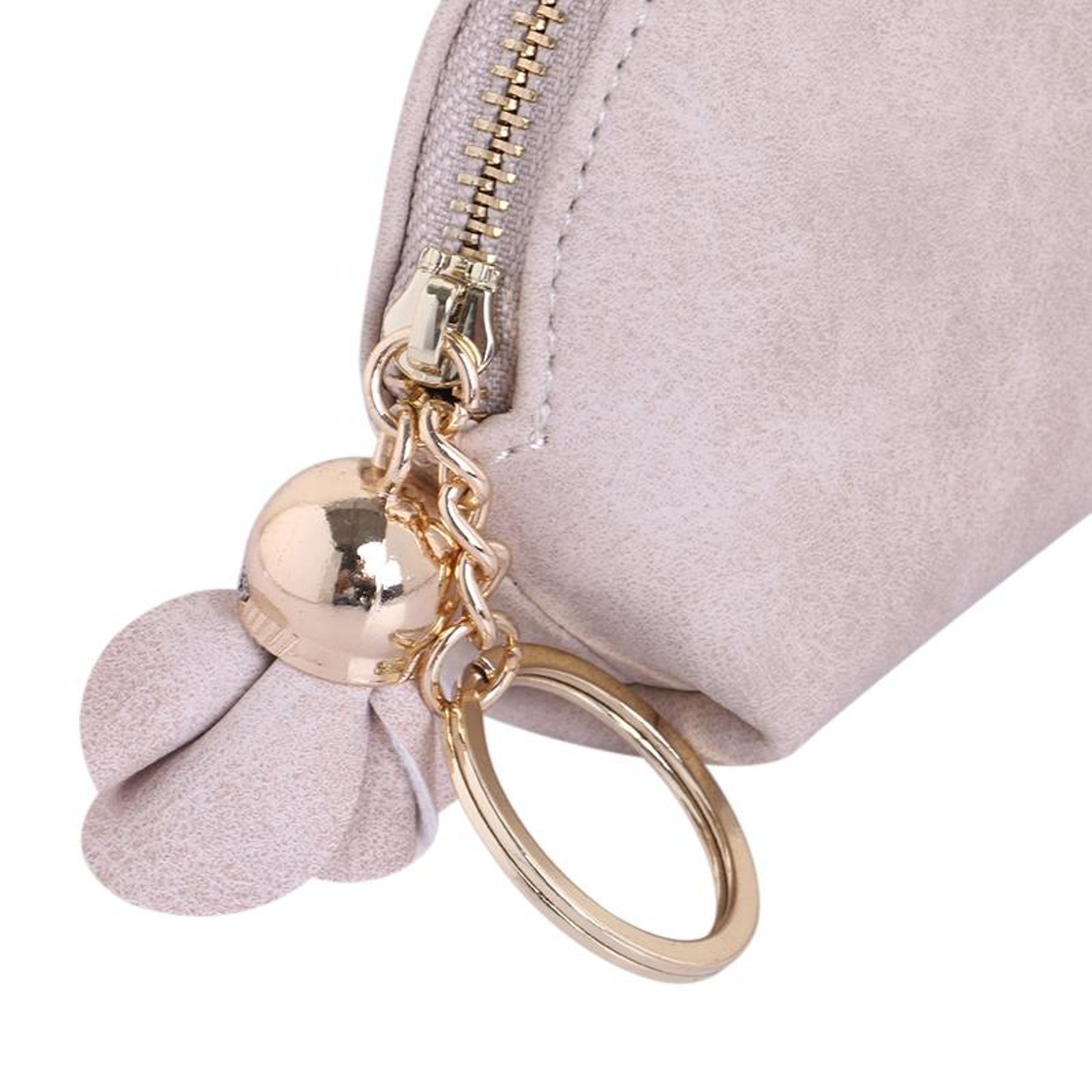 Mini Coin Purse with Flower Tassel Pendant and Zipper Closure – view 6