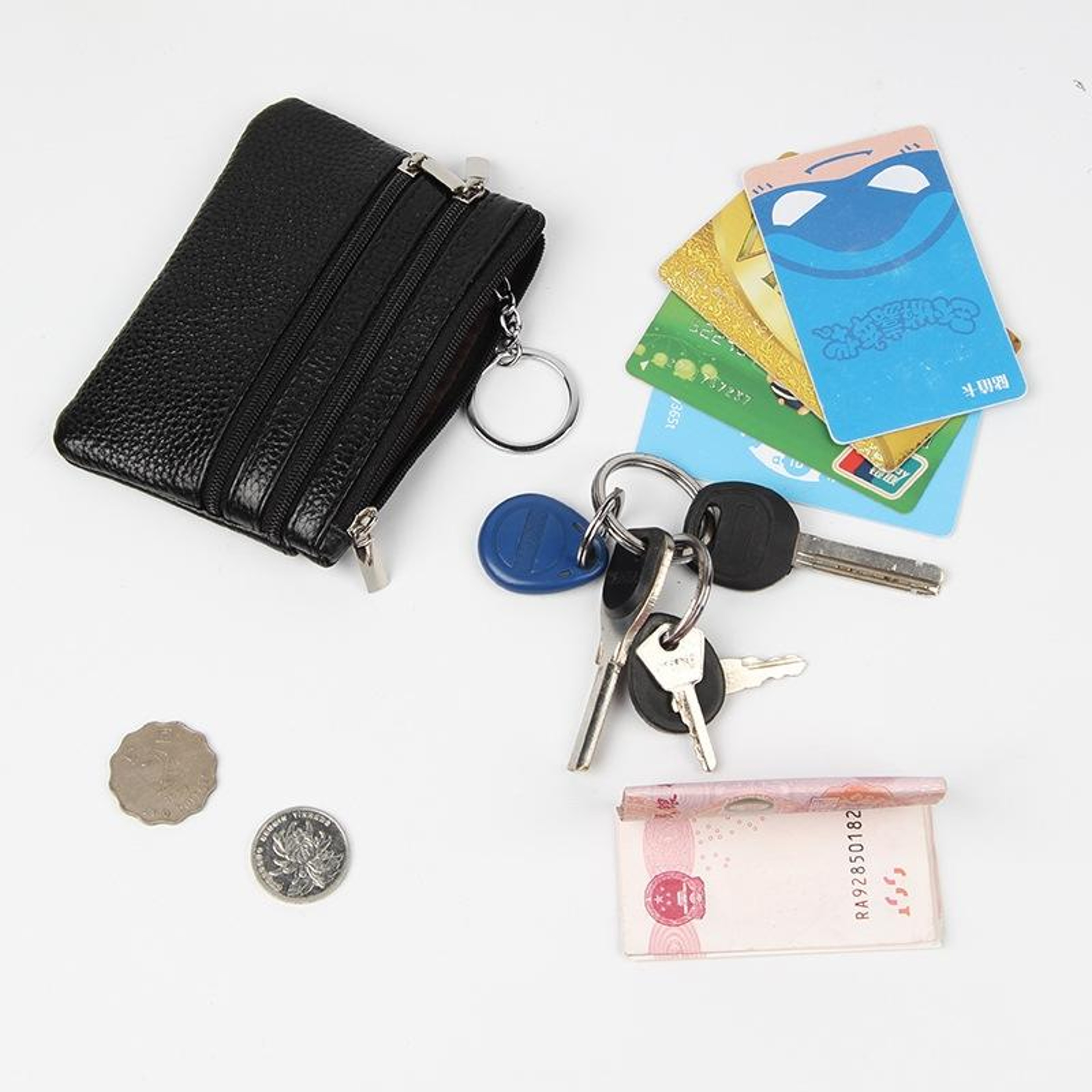Womens Small PU Leather Wallet with Zipper Closure and Coin Pocket – view 9