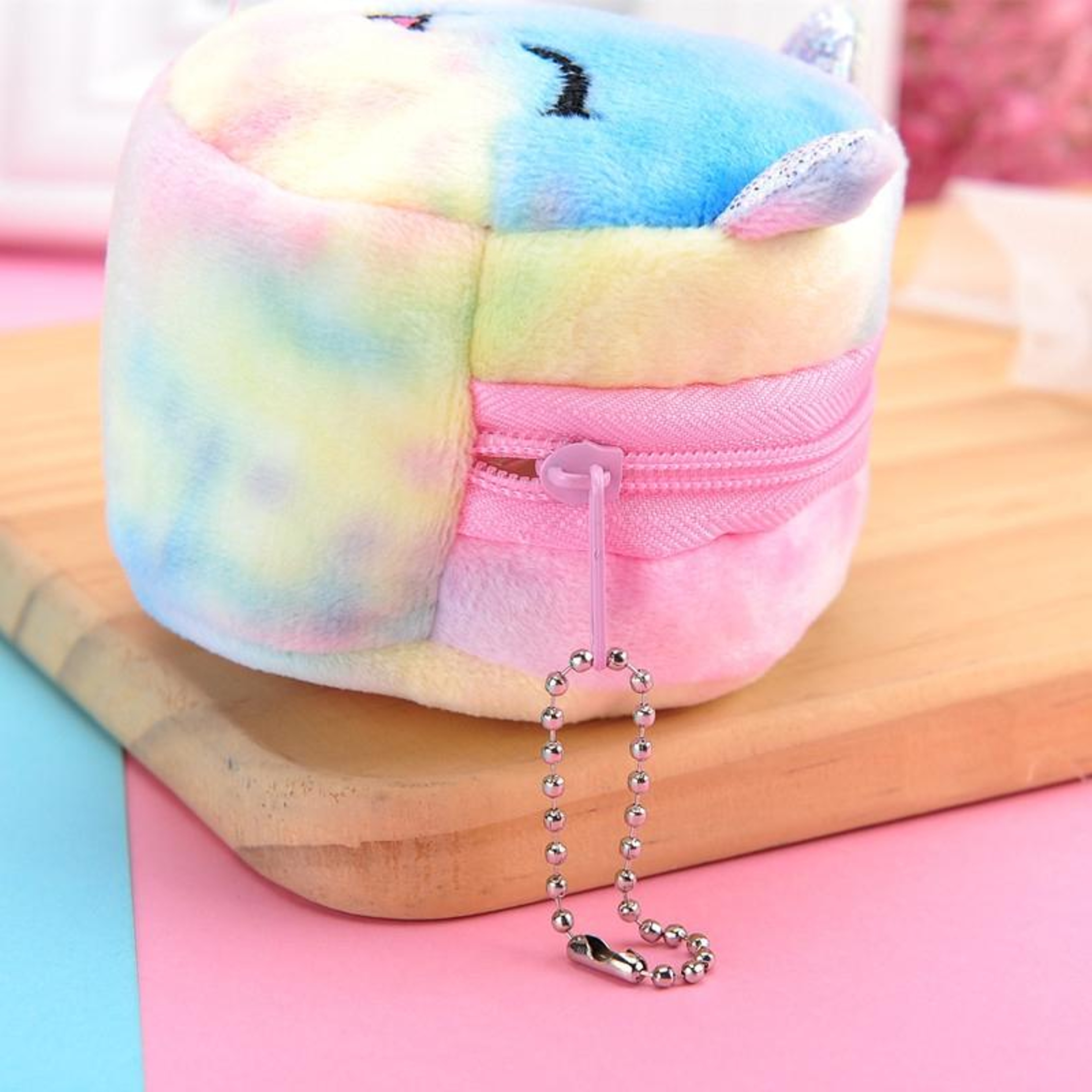 Mini Round Plush Coin Purse With Zipper For Lipstick Keys And Small Accessories 9