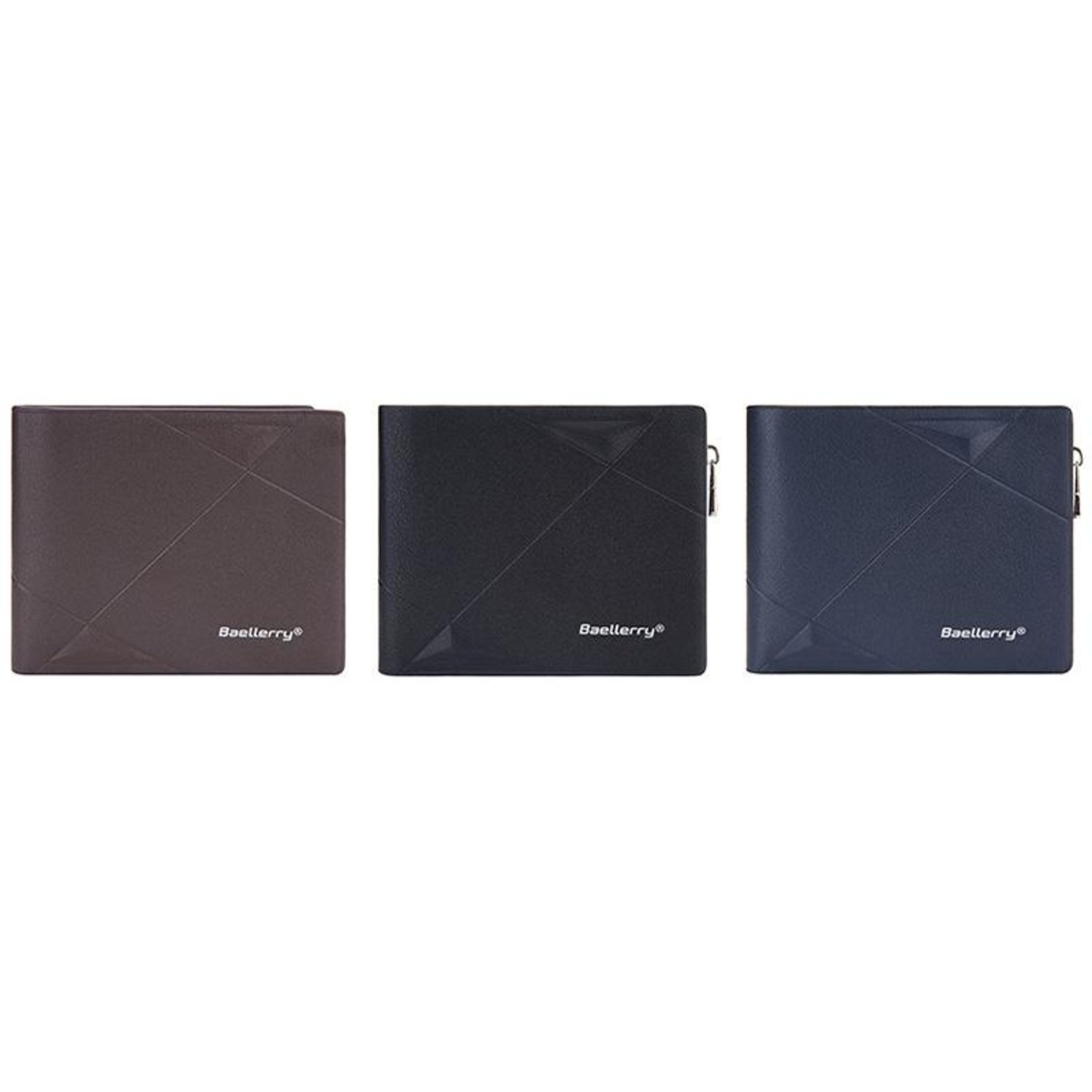 Mens PU Leather Wallet with Multiple Card Compartments and Zipper Coin Purse – view 2