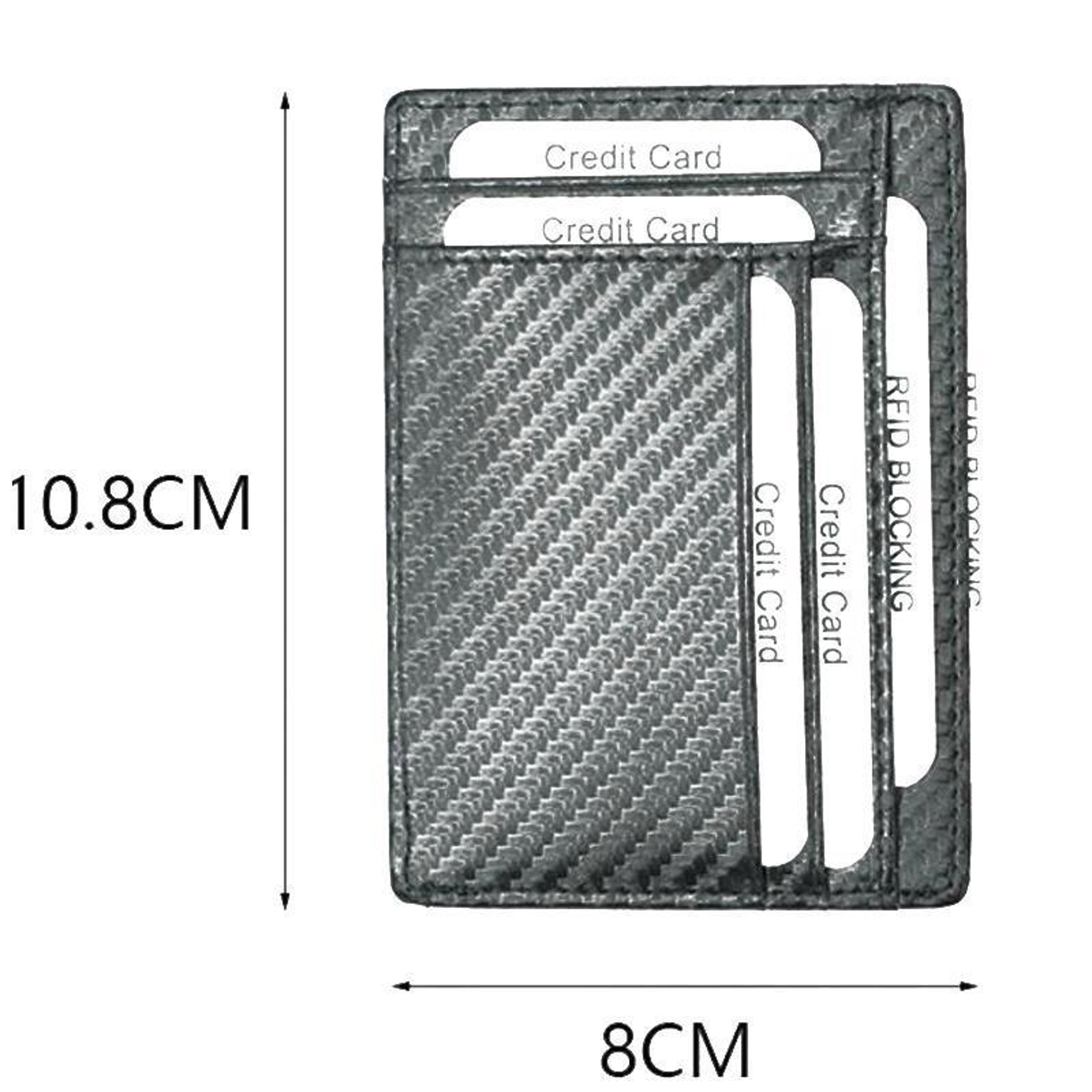 RFID Blocking Card Wallet with 8 Card Slots and Zipper Coin Purse – view 11