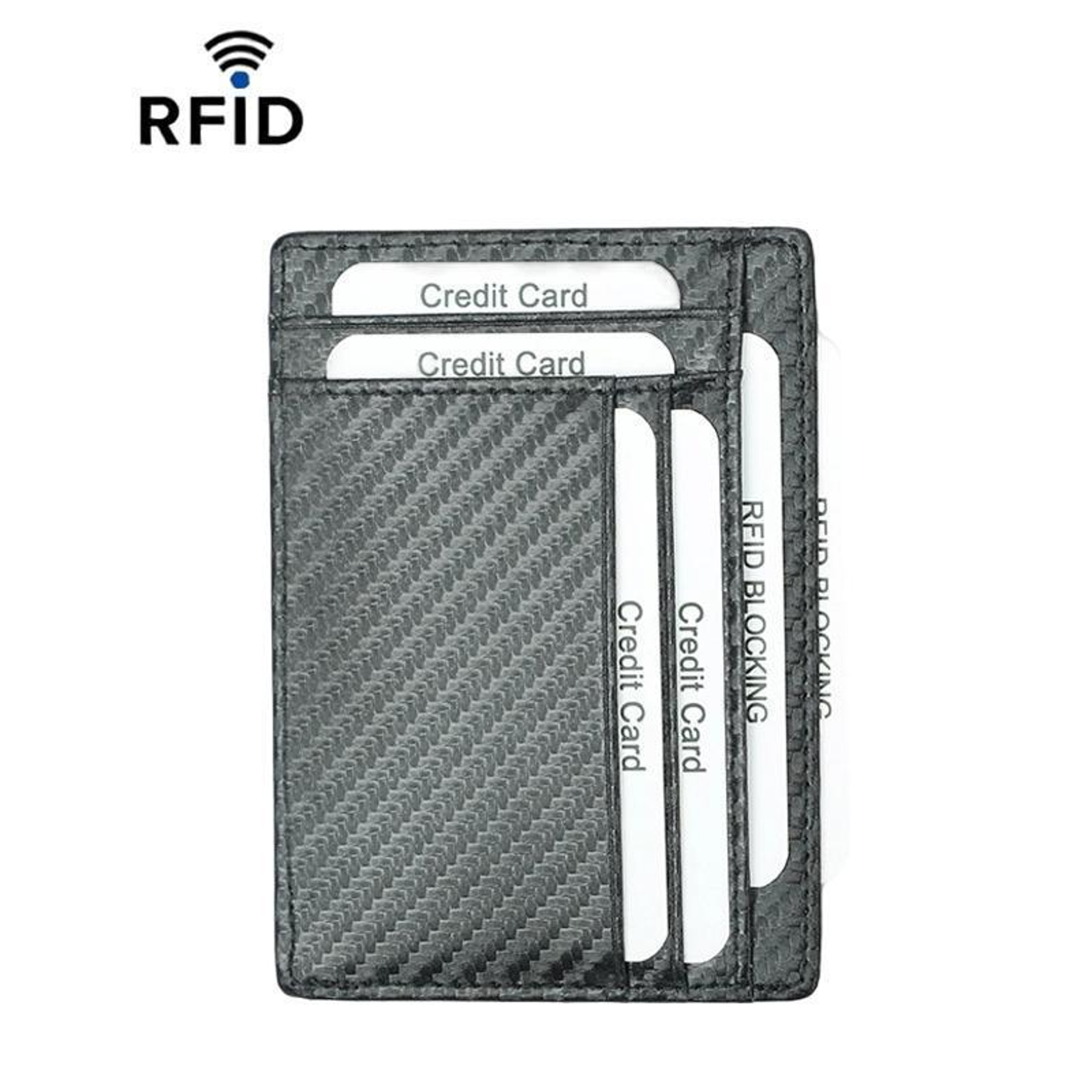 RFID Blocking Card Wallet with 8 Card Slots and Zipper Coin Purse – view 3