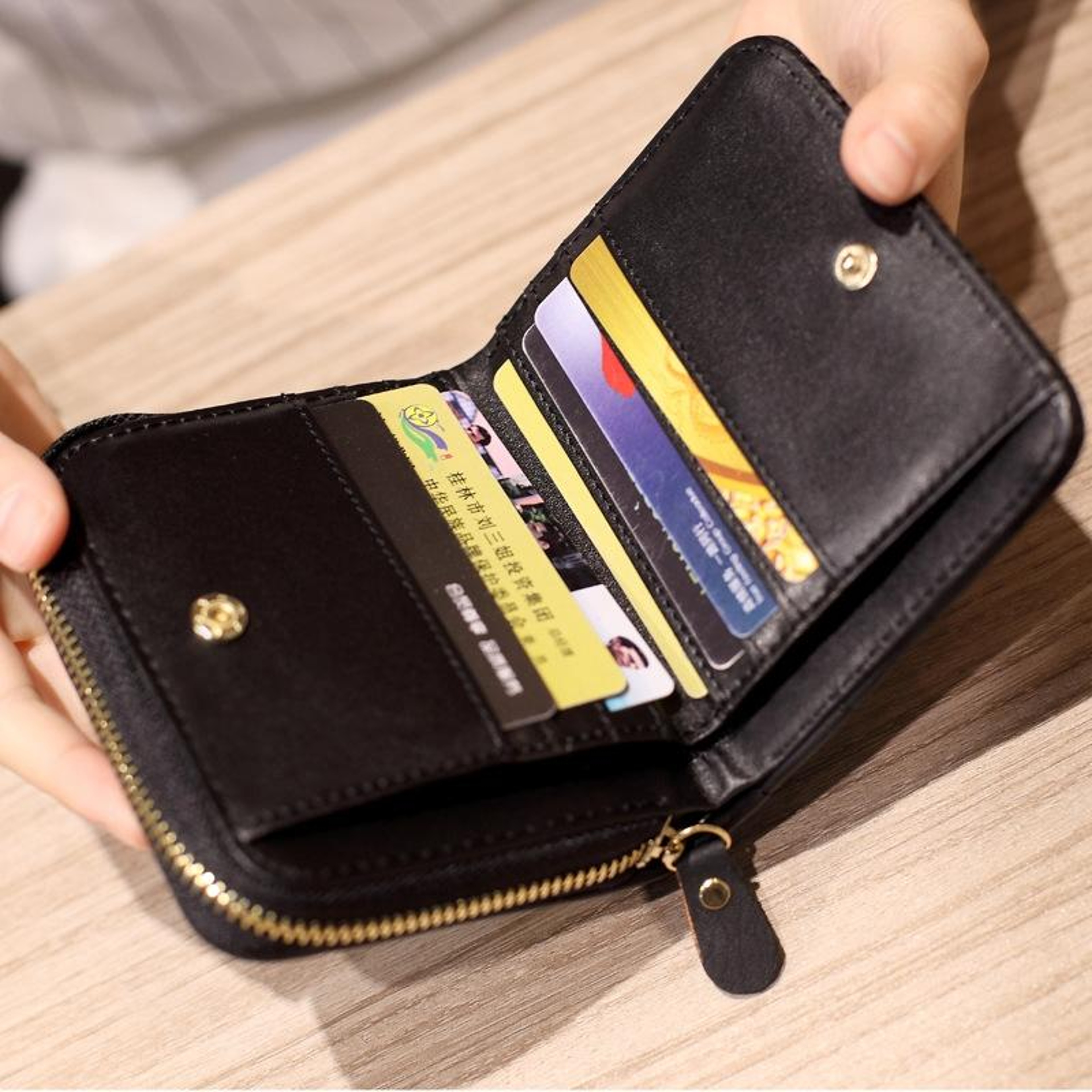 Womens Mini Coin Purse Short Synthetic Leather Wallet – view 12
