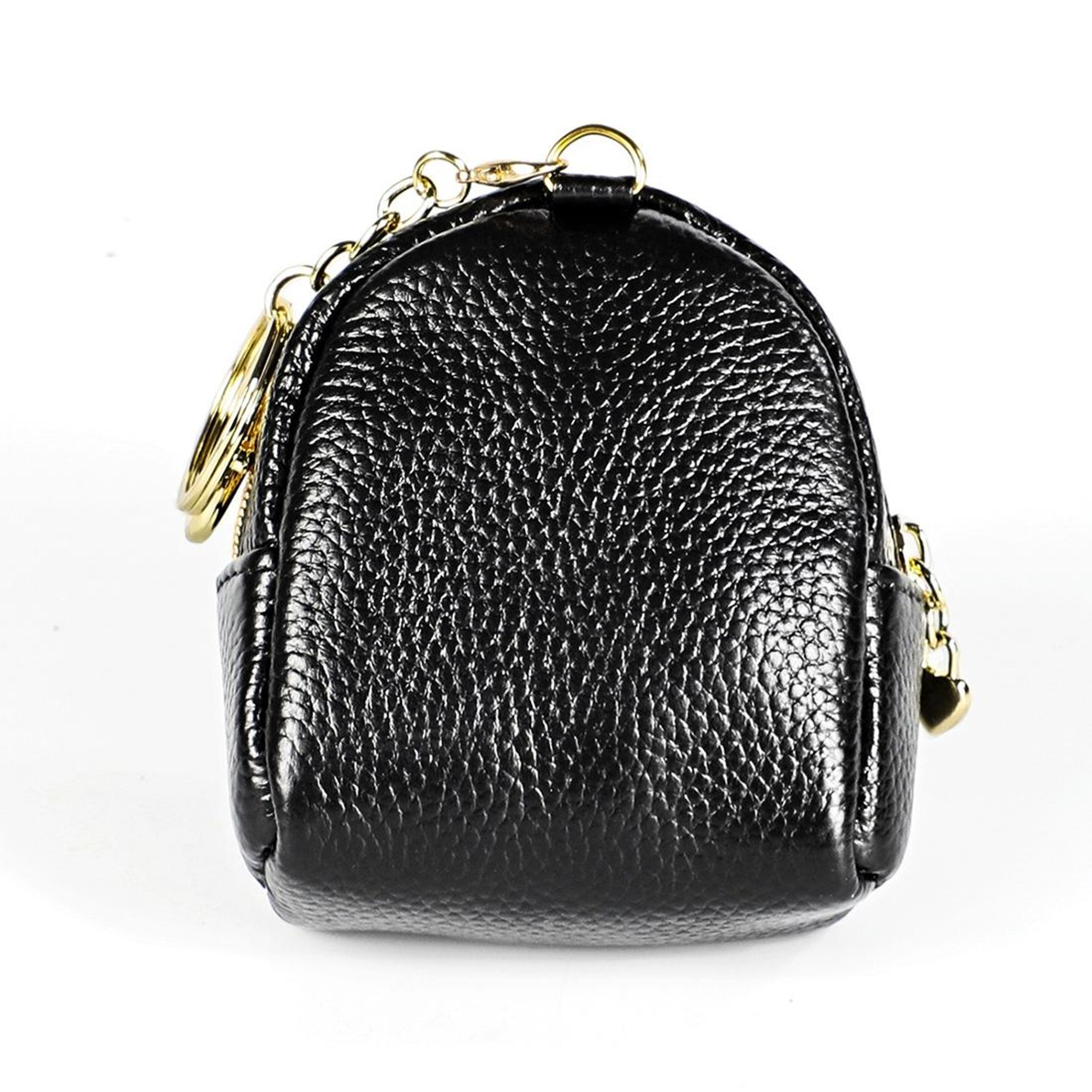 Womens Small Leather Cosmetic Bag with Zipper Portable Mini Purse – view 3